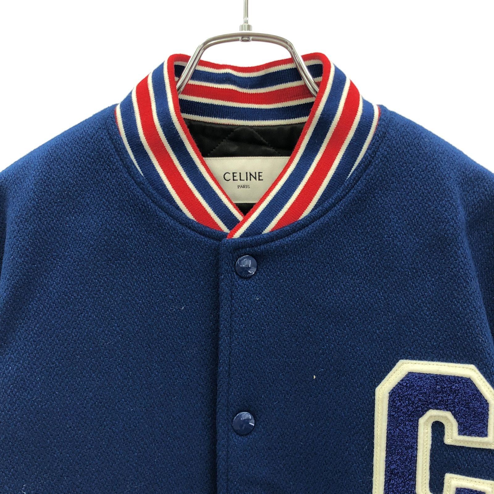 Celine Celine Jacket Stadium Wool Blue Size ONE SIZE - 3 Thumbnail
