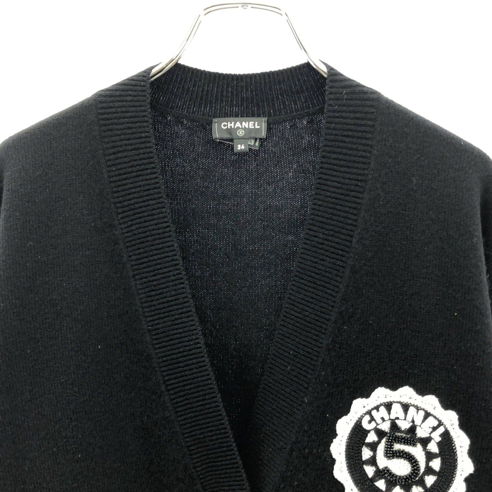 Chanel Chanel Cardigan Cashmere Black Size ONE SIZE - 3 Thumbnail