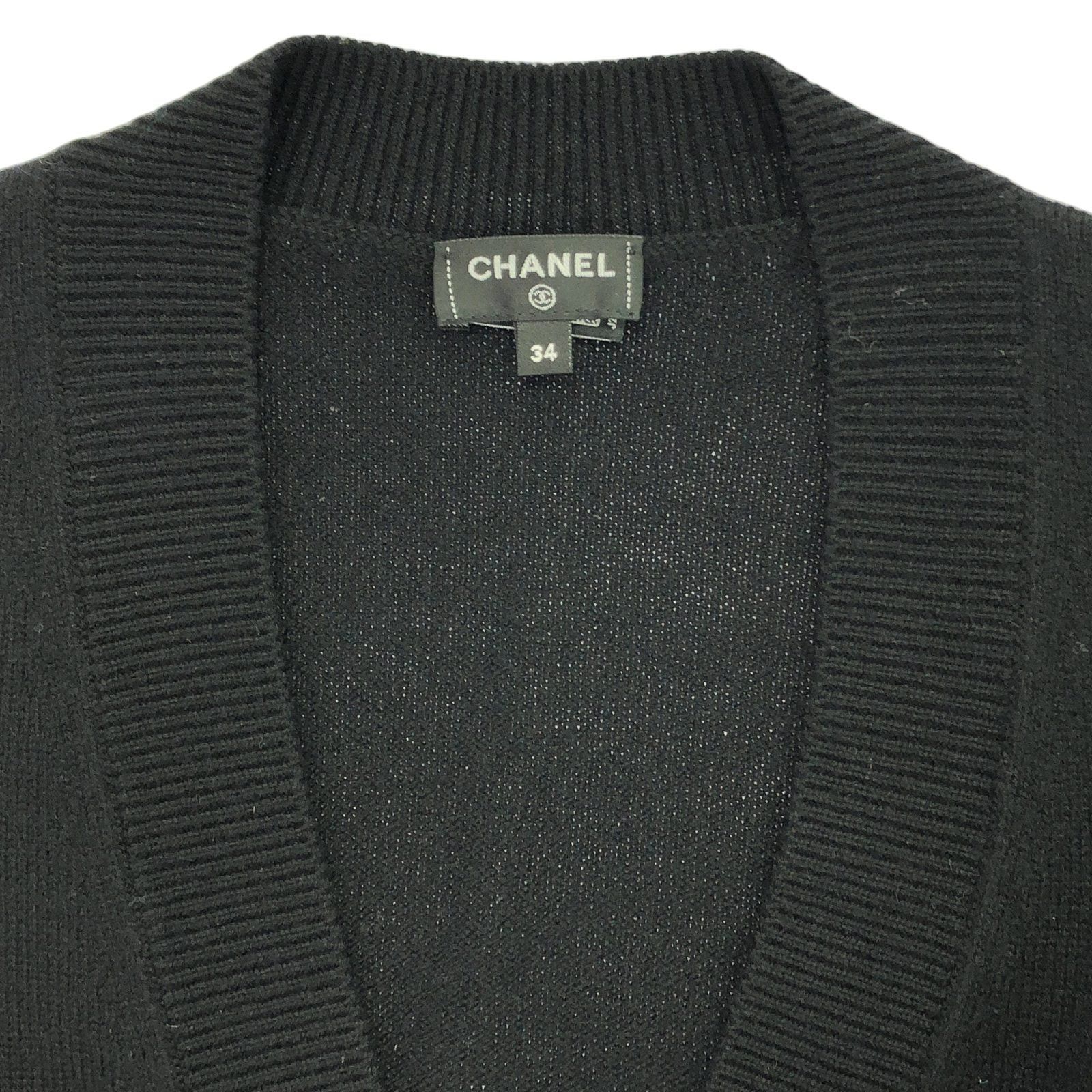 Chanel Chanel Cardigan Cashmere Black Size ONE SIZE - 10 Thumbnail