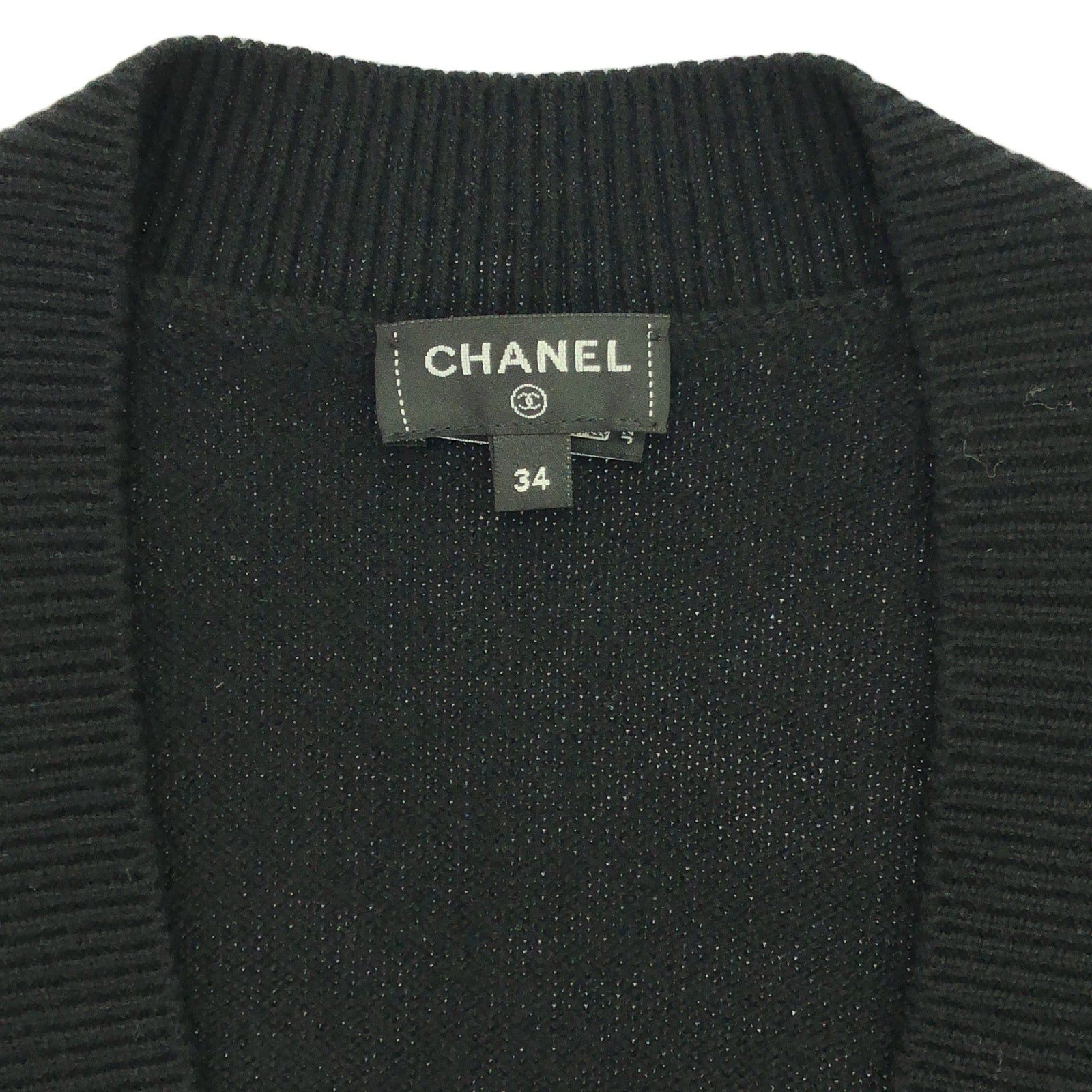 Chanel Chanel Cardigan Cashmere Black Size ONE SIZE - 5 Thumbnail