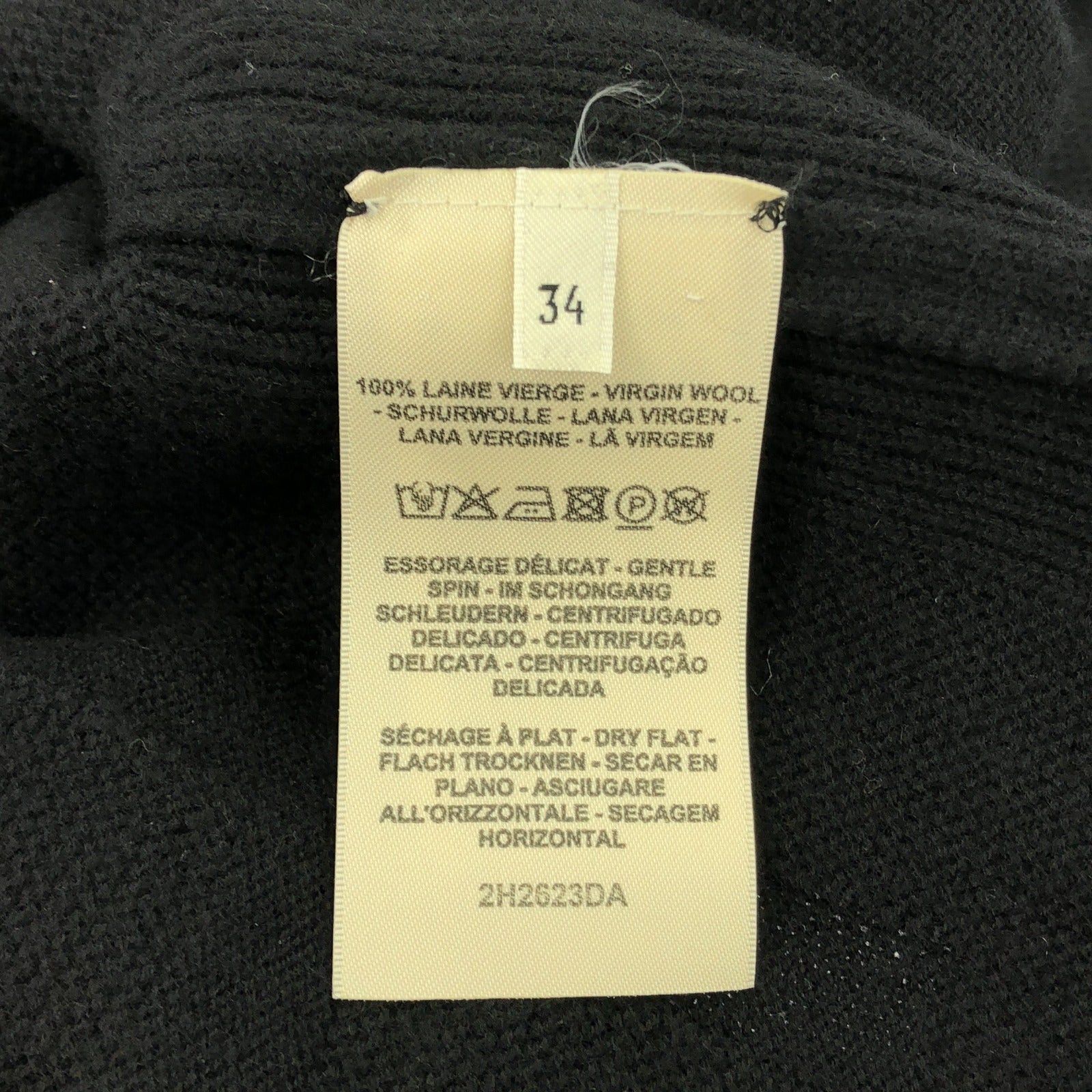 Hermes Hermes Knit Wool Black Size ONE SIZE - 6 Thumbnail