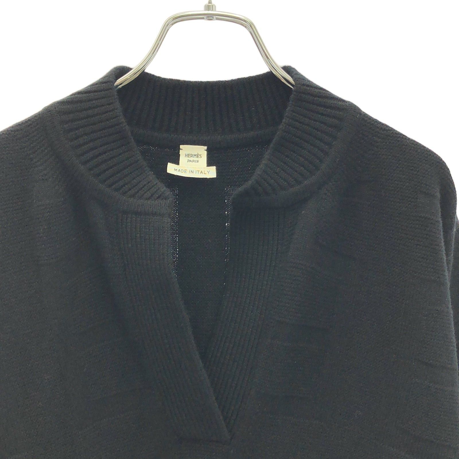 Hermes Hermes Knit Wool Black Size ONE SIZE - 3 Thumbnail
