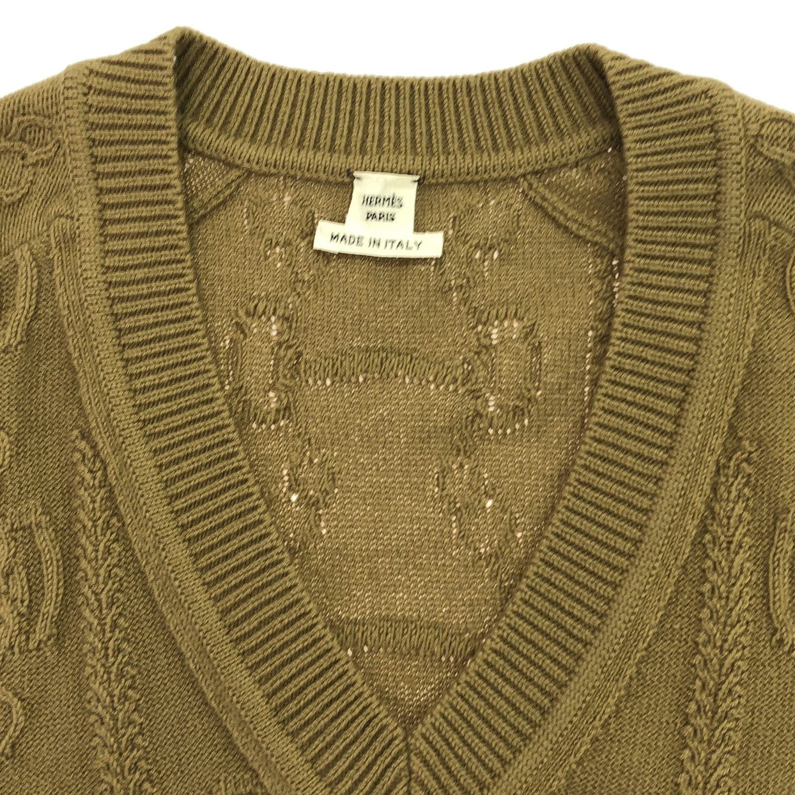 Hermes Hermes Knit Dress One Piece Wool Brown Size ONE SIZE - 5 Thumbnail