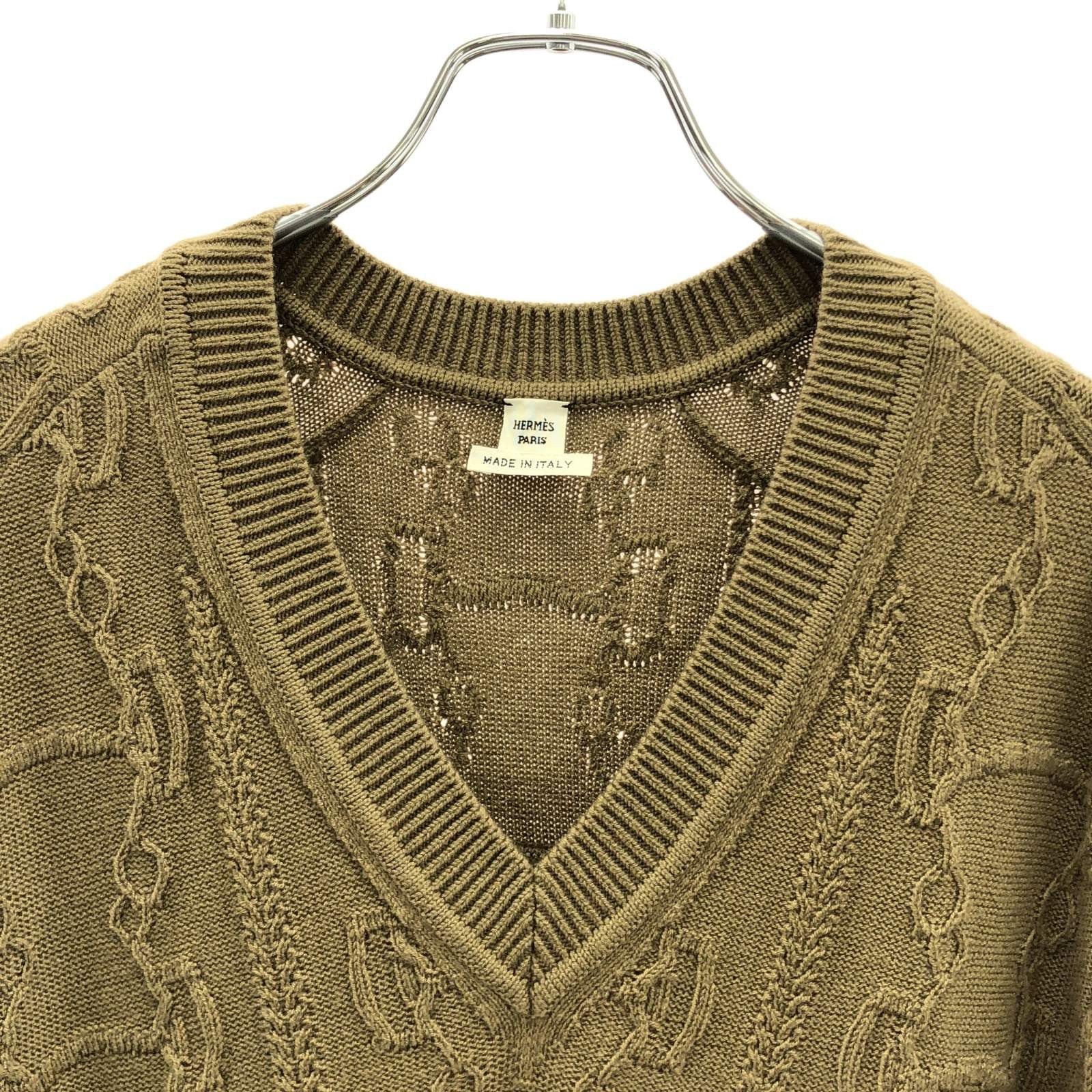 Hermes Hermes Knit Dress One Piece Wool Brown Size ONE SIZE - 3 Thumbnail