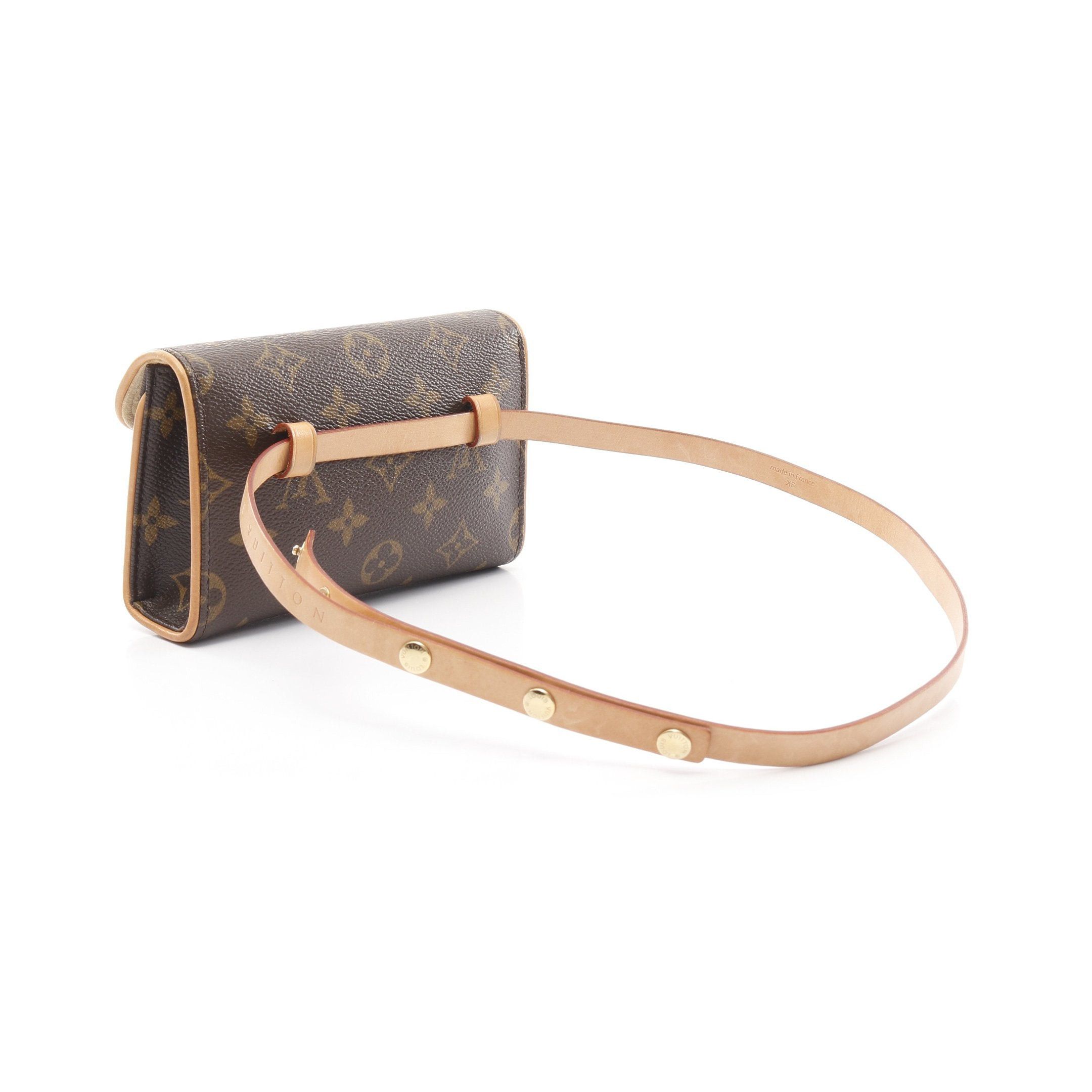 Louis Vuitton Louis Vuitton Pochette Florentine Monogram Body Bag Waist Leather Brown With Xs Size Belt Size ONE SIZE - 2 Thumbnail