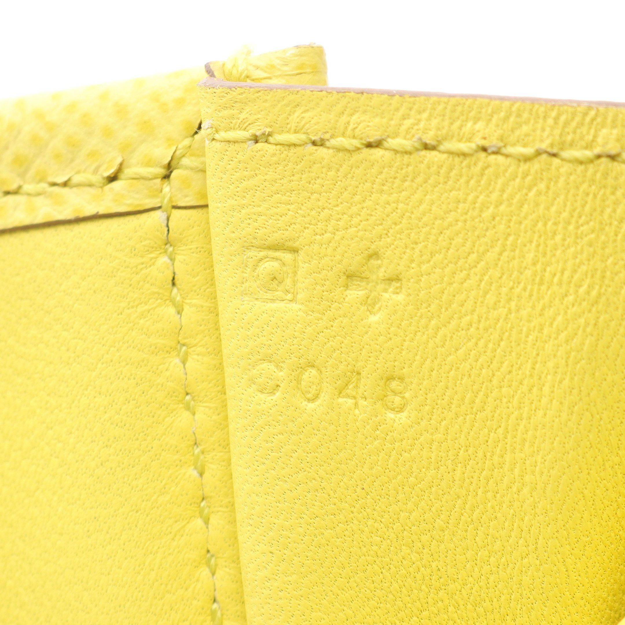 Hermes Hermes Jiggerlan 29 Lime Clutch Bag Veau Epsom Yellow Stamp Size ONE SIZE - 5 Thumbnail