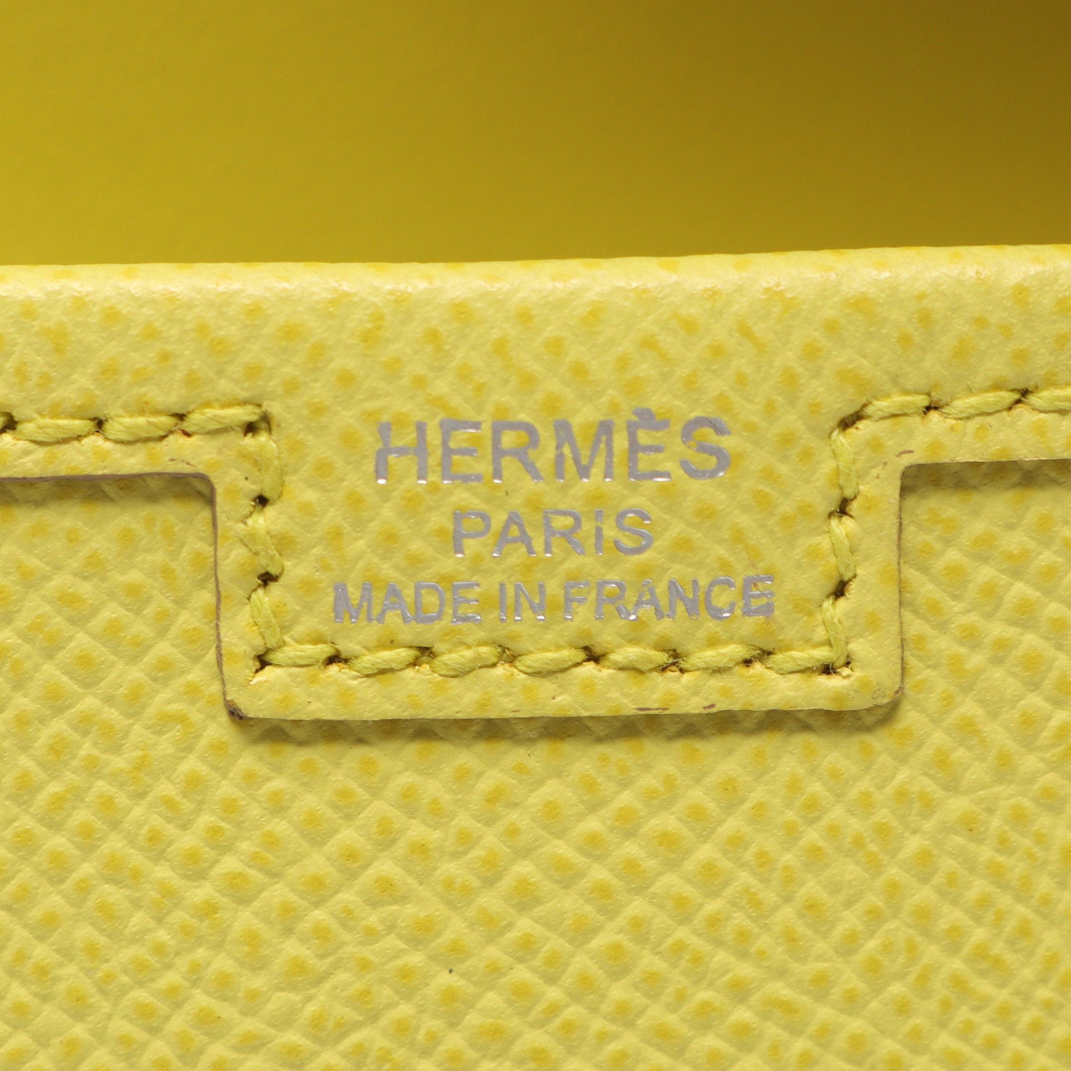 Hermes Hermes Jiggerlan 29 Lime Clutch Bag Veau Epsom Yellow Stamp Size ONE SIZE - 4 Thumbnail