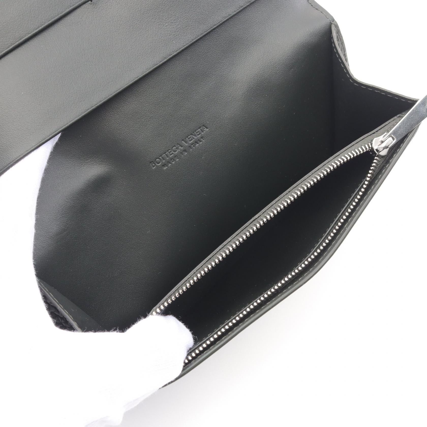 Bottega Veneta Bottega Veneta Intrecciato Long Wallet With Coin Purse Bi-Fold Leather Dark Green Size ONE SIZE - 5 Thumbnail
