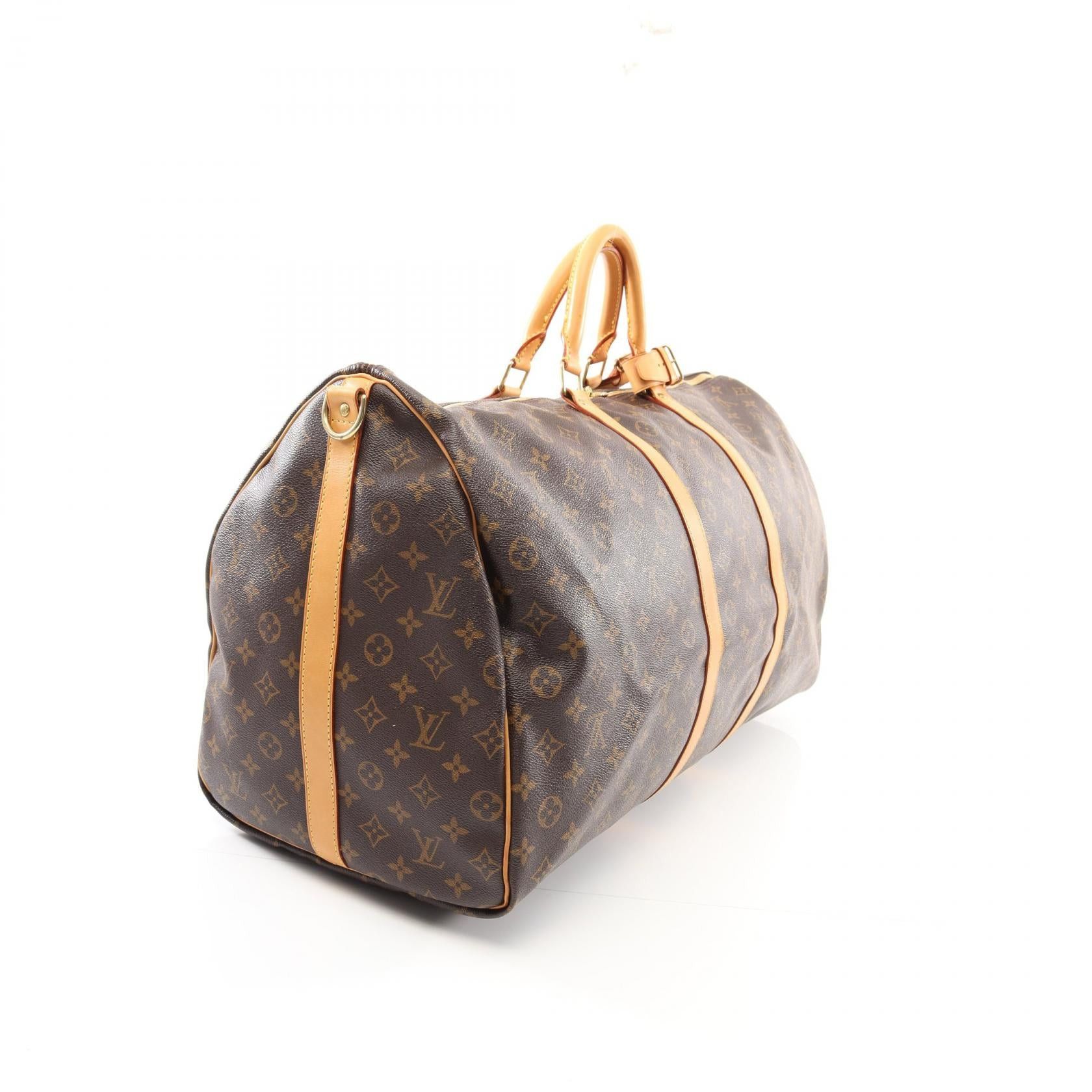 Louis Vuitton Louis Vuitton Keepall 60 Monogram Boston Bag Leather Brown Size ONE SIZE - 2 Thumbnail