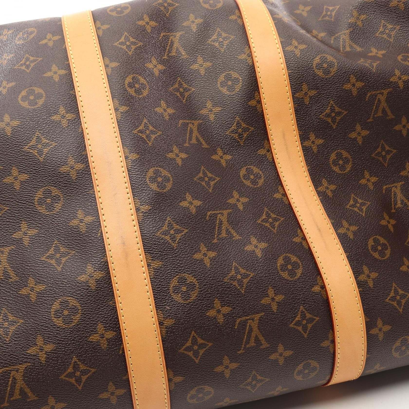 Louis Vuitton Louis Vuitton Keepall 60 Monogram Boston Bag Leather Brown Size ONE SIZE - 8 Thumbnail