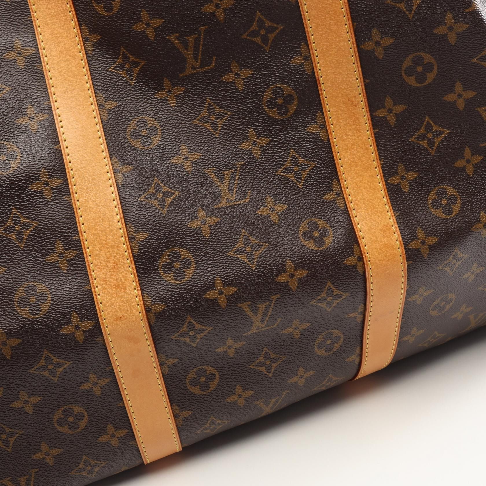 Louis Vuitton Louis Vuitton Keepall 60 Monogram Boston Bag Leather Brown Size ONE SIZE - 9 Thumbnail