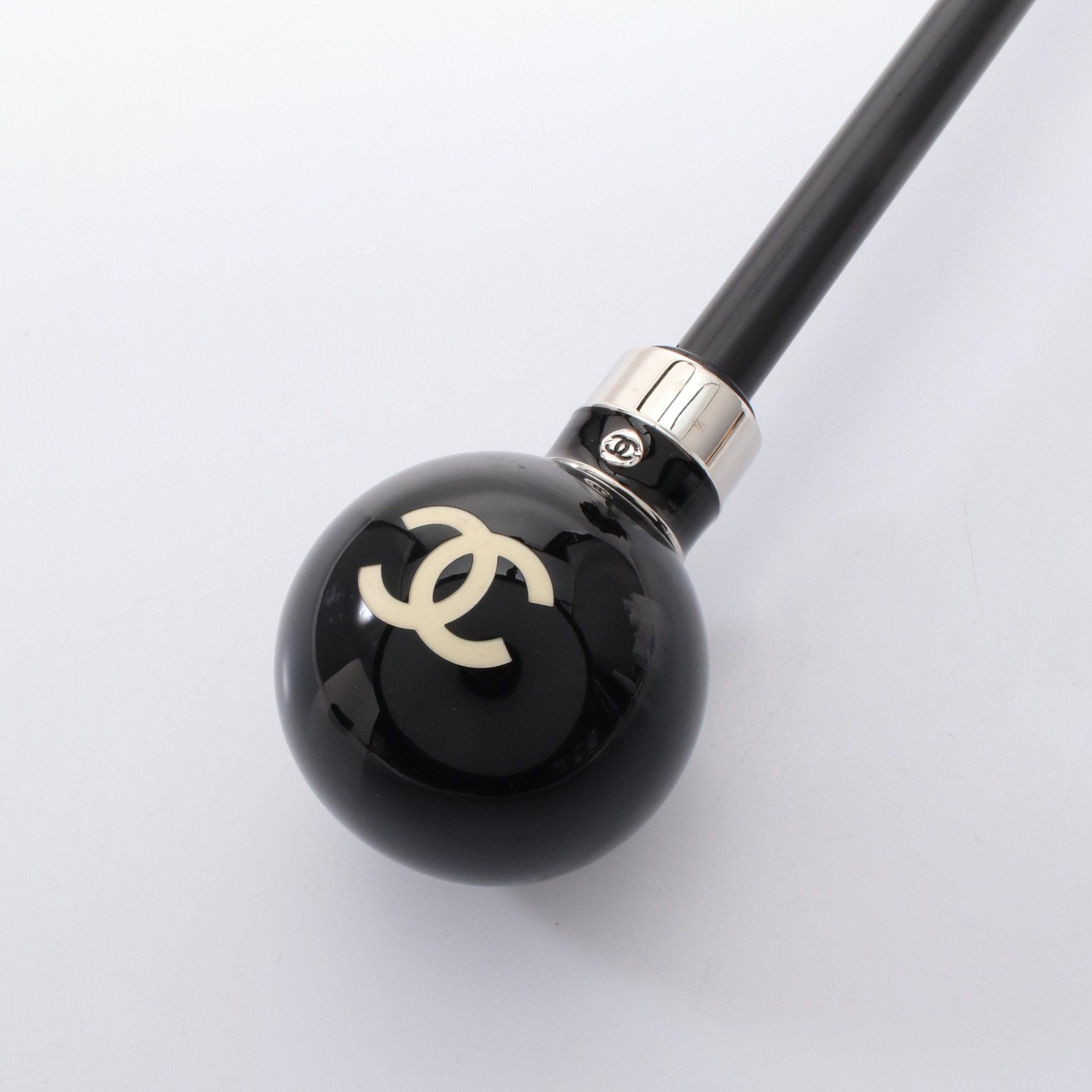 Chanel Chanel Camellia Folding Umbrella Black Beige Size ONE SIZE - 3 Thumbnail