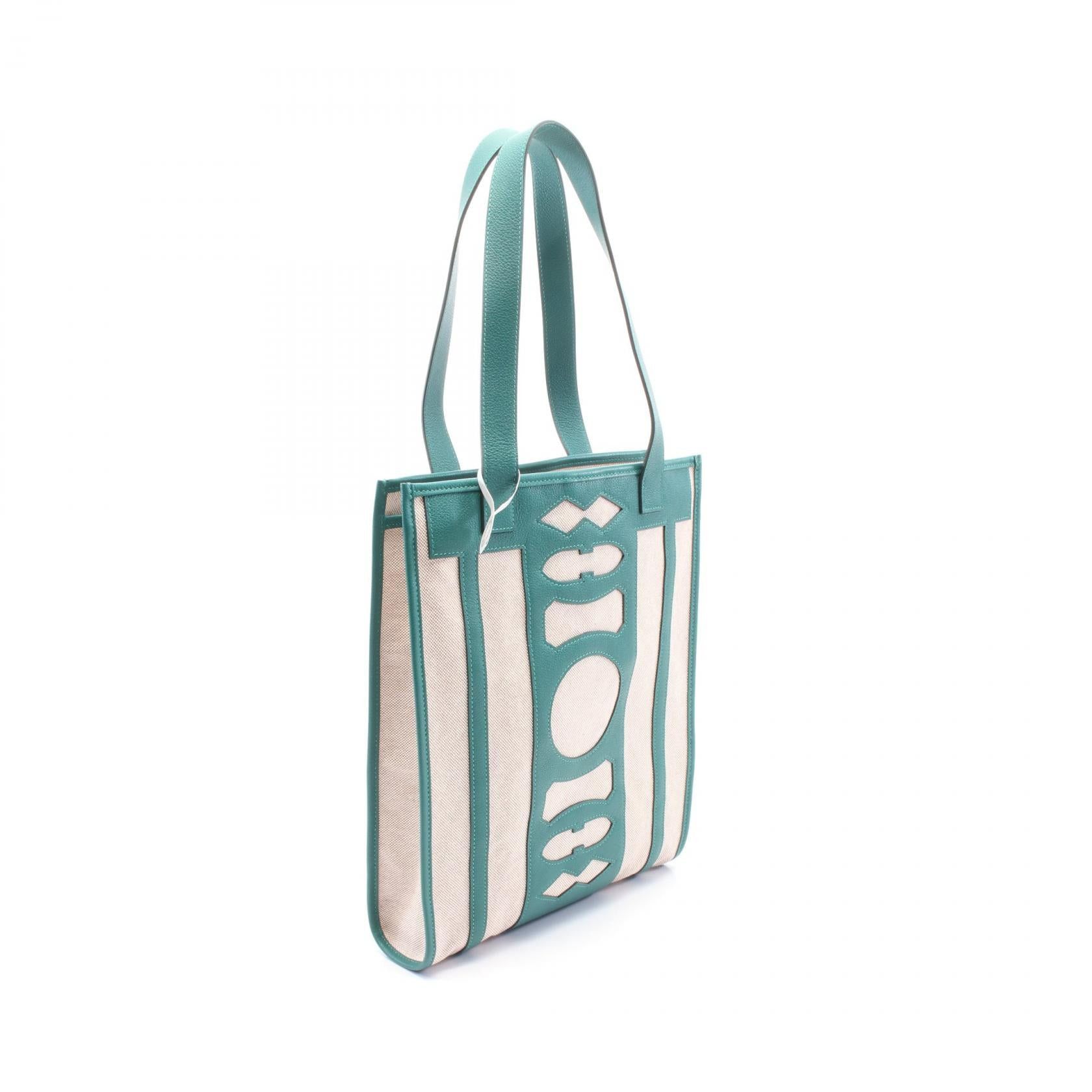 Hermes Hermes Petite Ash Dream Catcher Veil Vertigo Shoulder Bag Tote Toile Evercolor Beige Green Size ONE SIZE - 2 Thumbnail