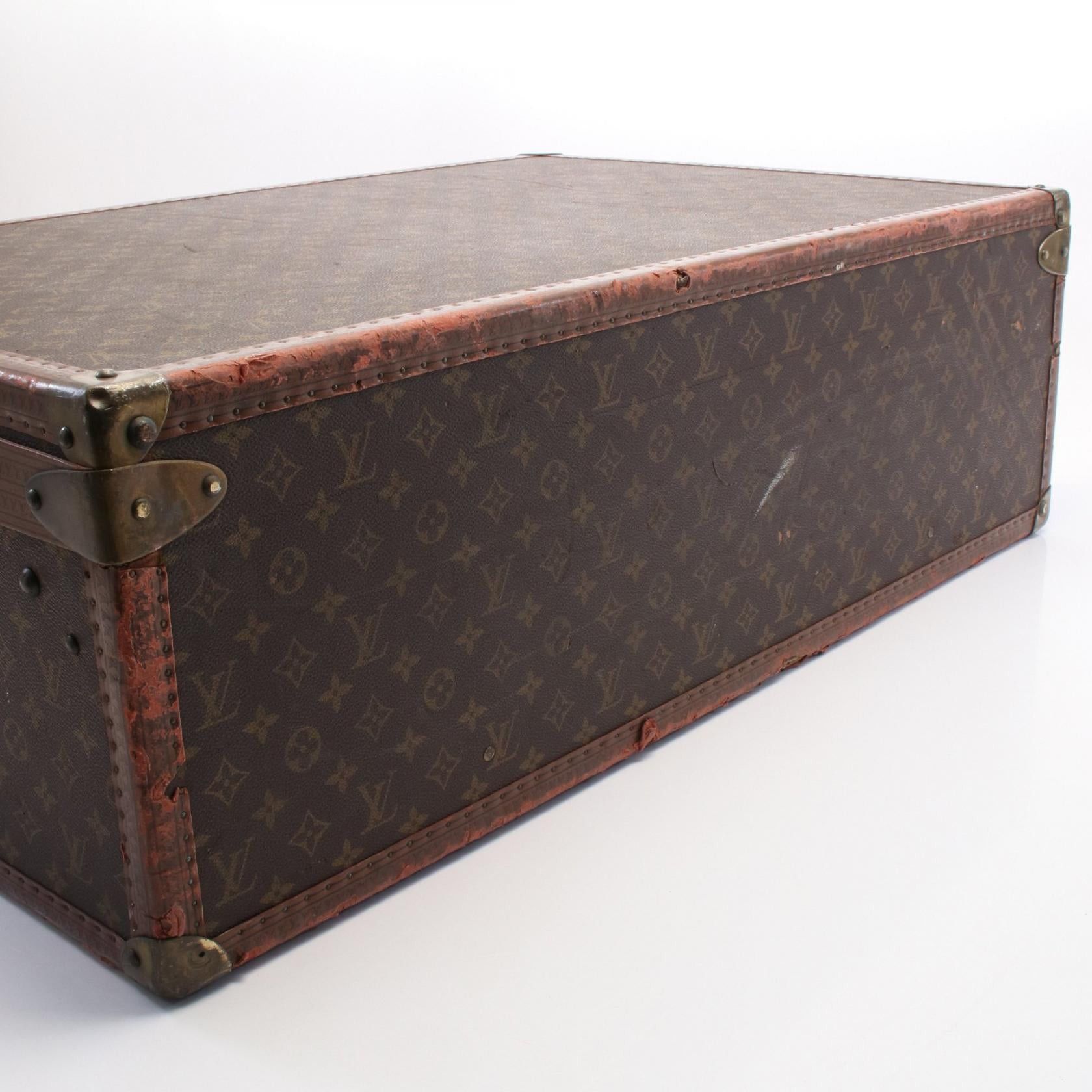 Louis Vuitton Louis Vuitton Alzer 80 Monogram Trunk Case Leather Brown Size ONE SIZE - 6 Thumbnail