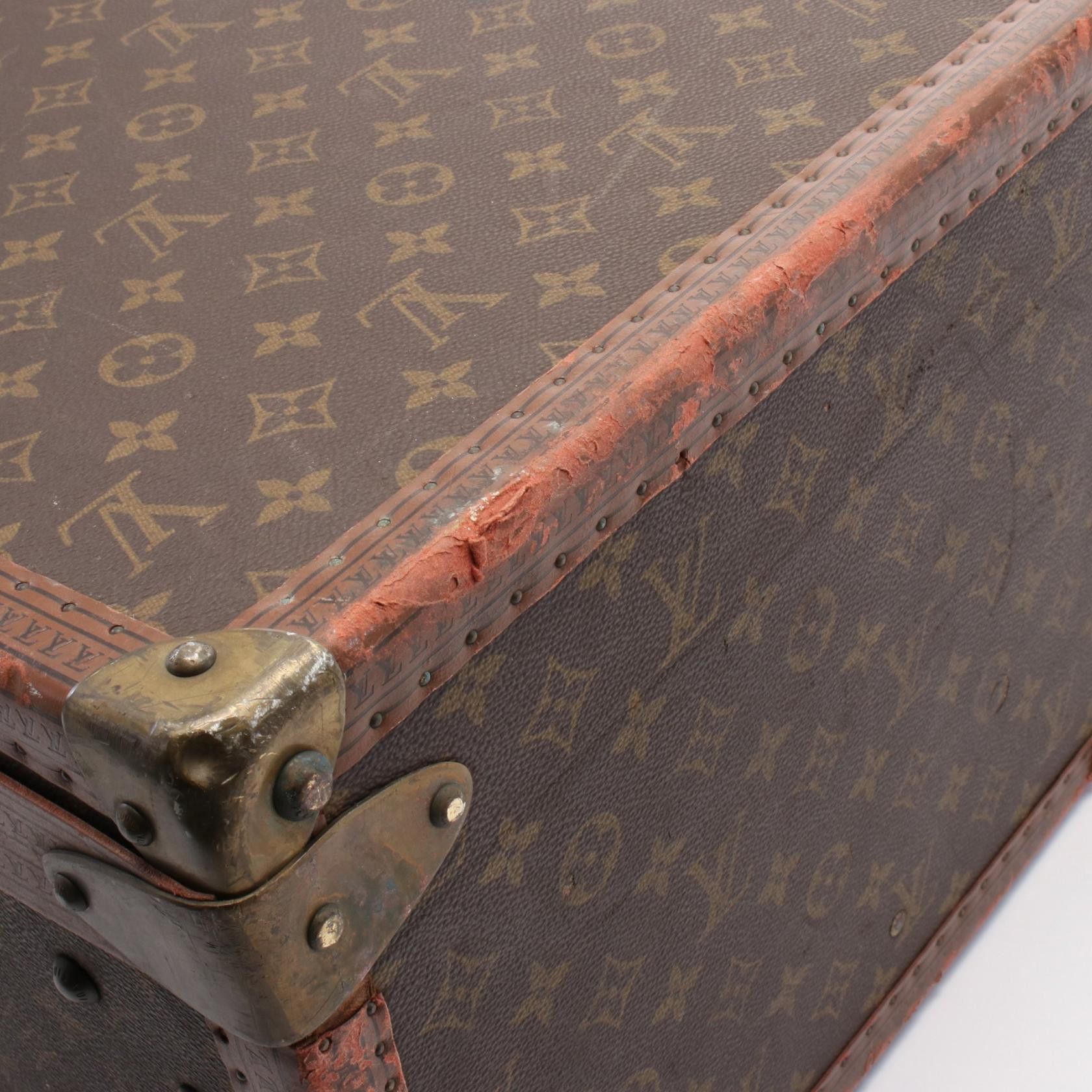 Louis Vuitton Louis Vuitton Alzer 80 Monogram Trunk Case Leather Brown Size ONE SIZE - 12 Thumbnail