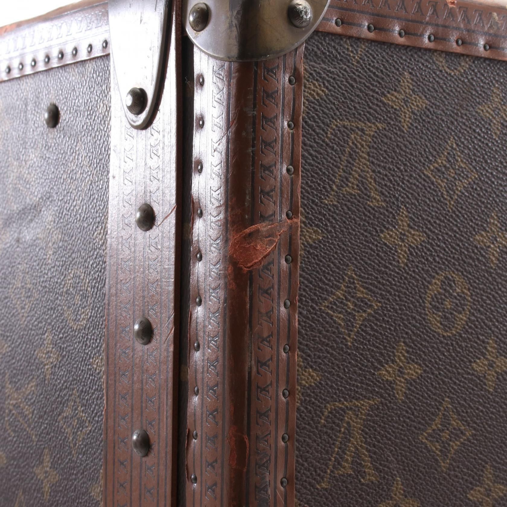 Louis Vuitton Louis Vuitton Alzer 80 Monogram Trunk Case Leather Brown Size ONE SIZE - 14 Thumbnail