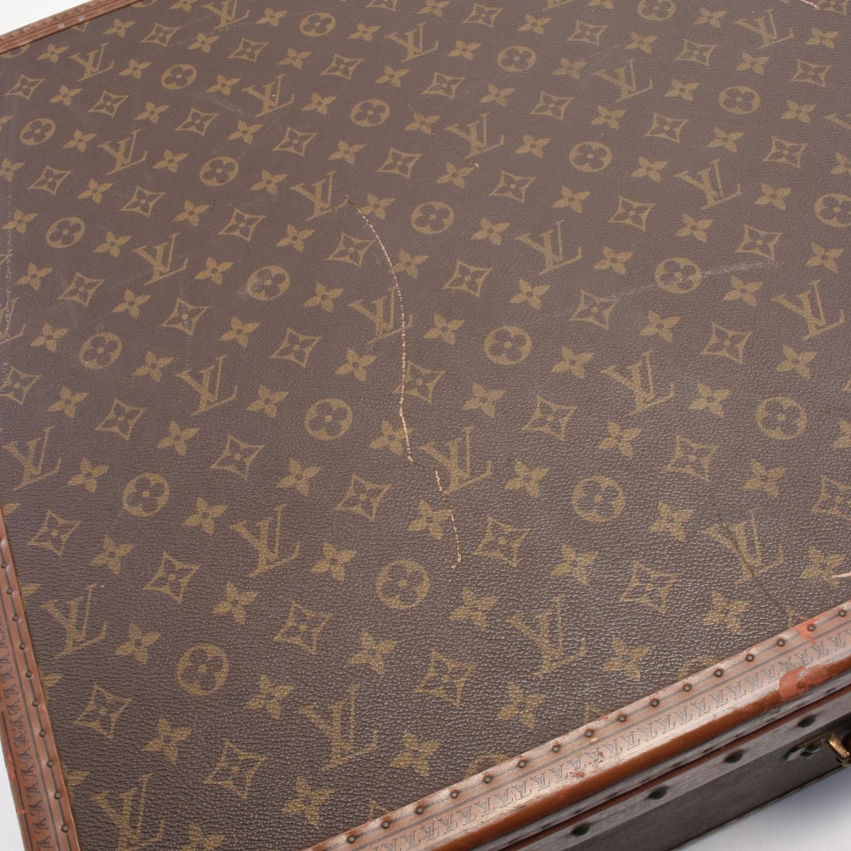 Louis Vuitton Louis Vuitton Alzer 80 Monogram Trunk Case Leather Brown Size ONE SIZE - 10 Thumbnail