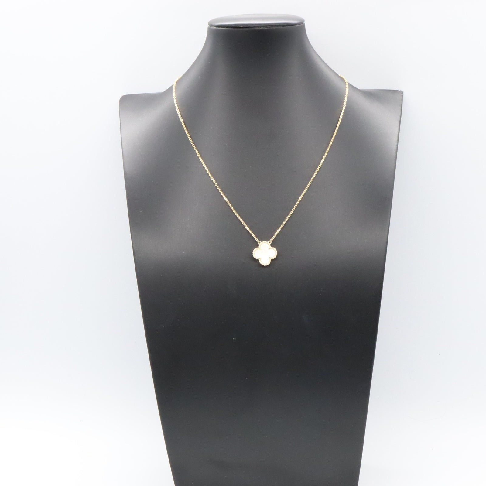 Van Cleef & Arpels Van Cleef Arpels Alhambra Necklace Mother Of Opal K18 (Yellow Gold) Pearl White Size ONE SIZE - 6 Thumbnail