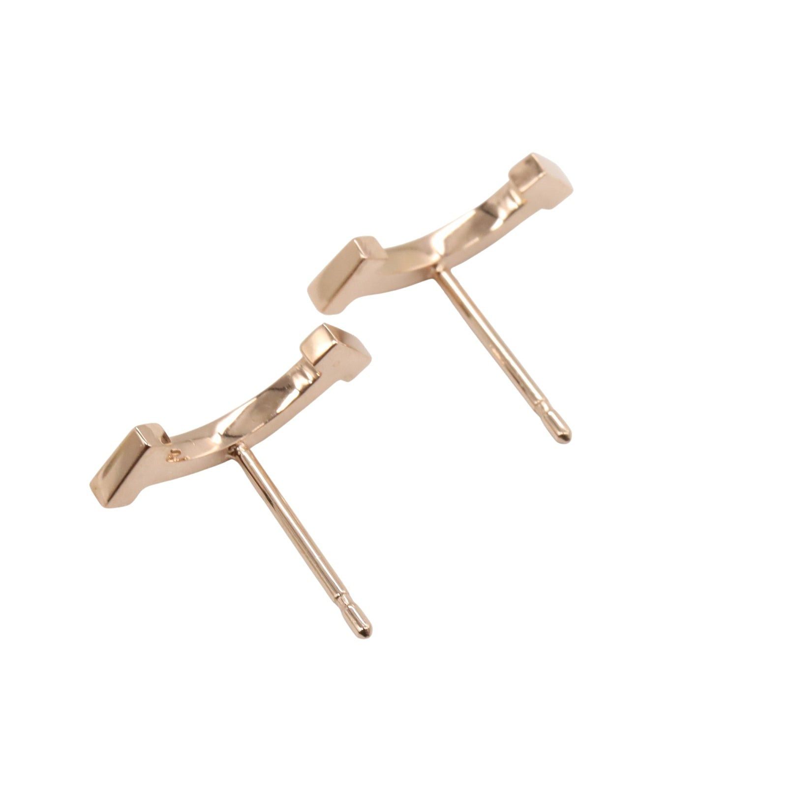 Tiffany & Co. Tiffany Co T Smile Earrings K18Pg (Pink Gold) Gold Size ONE SIZE - 3 Thumbnail