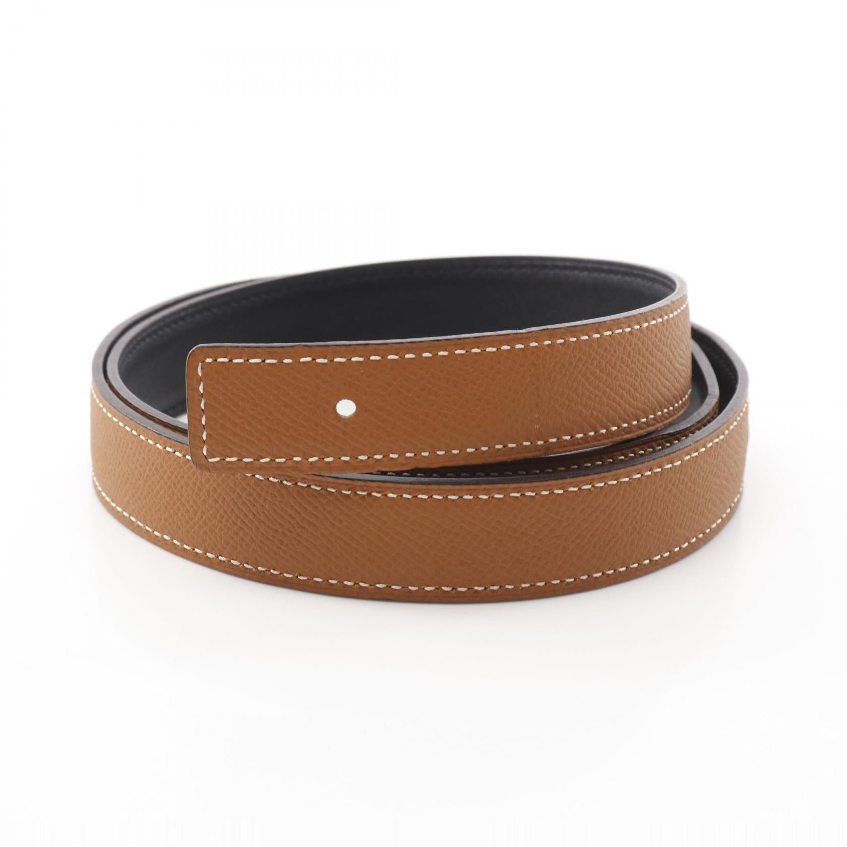 Hermes Hermes Belt Veau Swift Epsom Black Brown Reversible A Stamp Size ONE SIZE - 4 Thumbnail