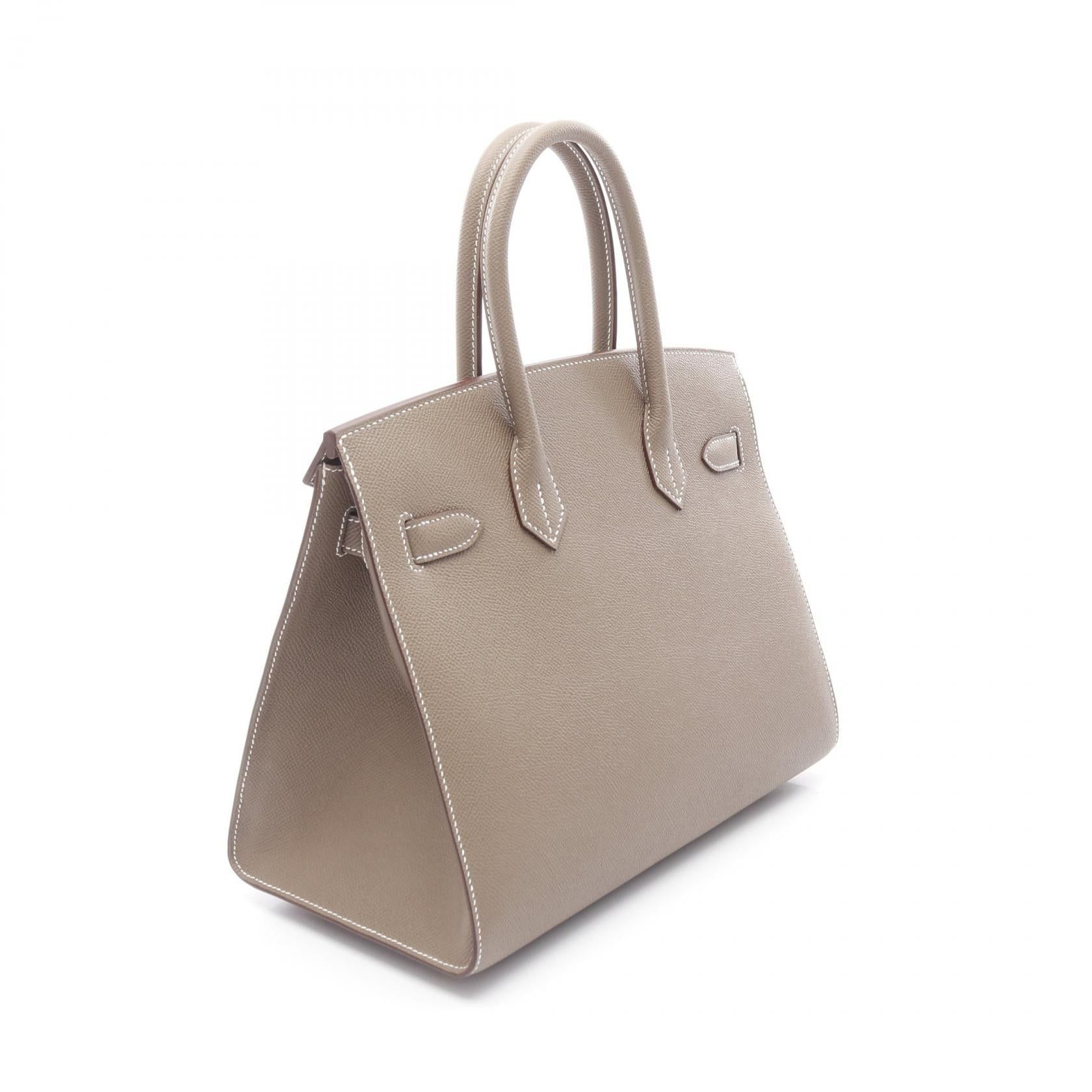 Hermes Hermes Birkin Serie 30 Etoupe Handbag Veau Epsom Gray Brown Gold Hardware Double Engraved Size ONE SIZE - 2 Thumbnail