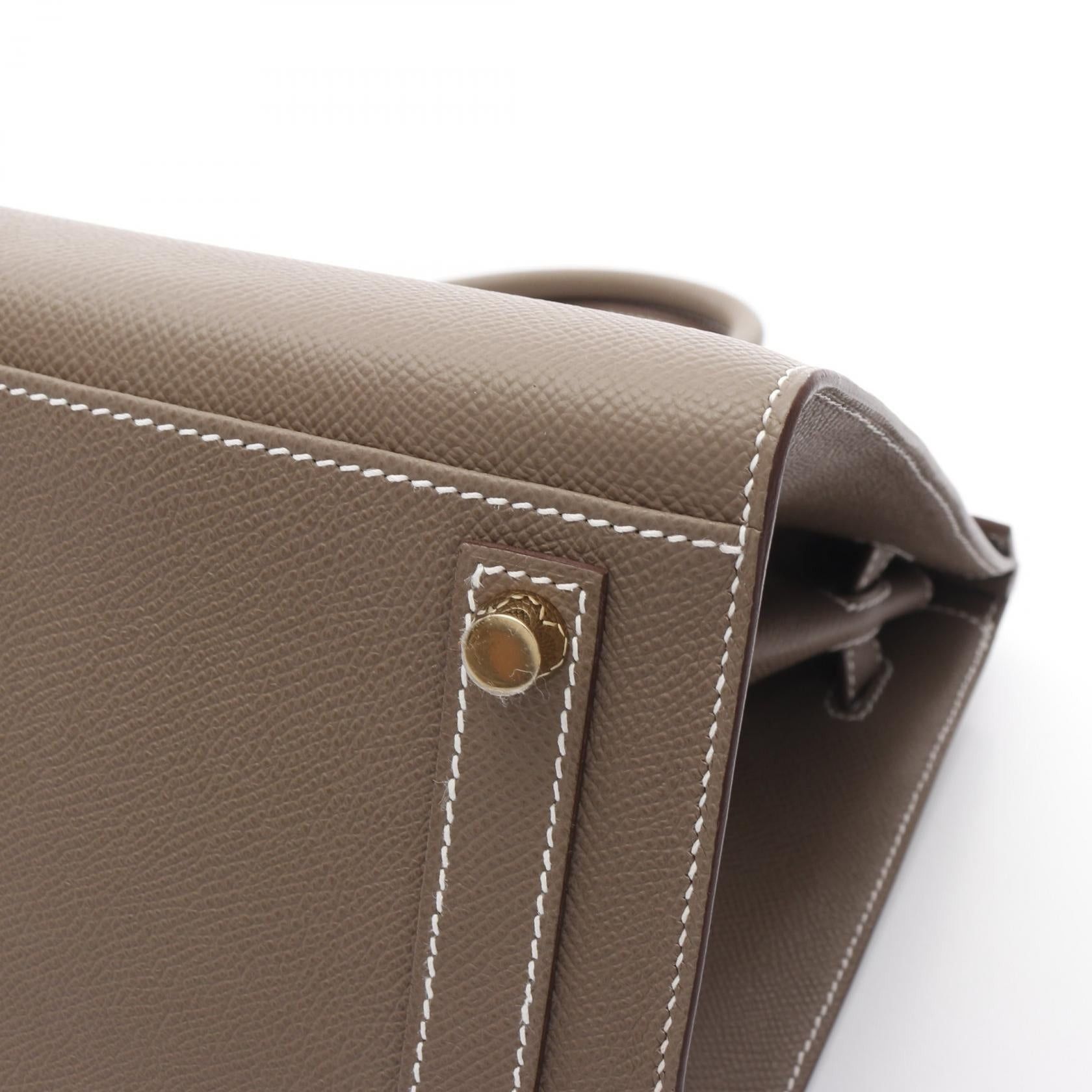 Hermes Hermes Birkin Serie 30 Etoupe Handbag Veau Epsom Gray Brown Gold Hardware Double Engraved Size ONE SIZE - 9 Thumbnail