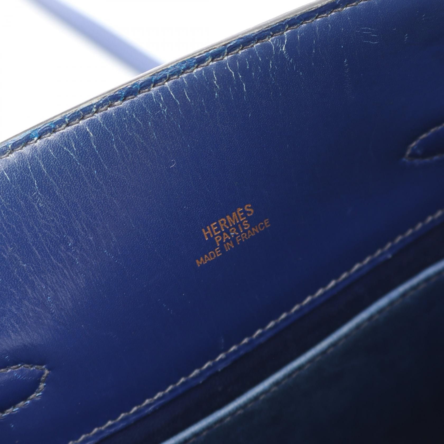 Hermes Hermes Kelly Sports Pm Shoulder Bag Box Calf Blue Gold Hardware ○R Stamp Size ONE SIZE - 4 Thumbnail