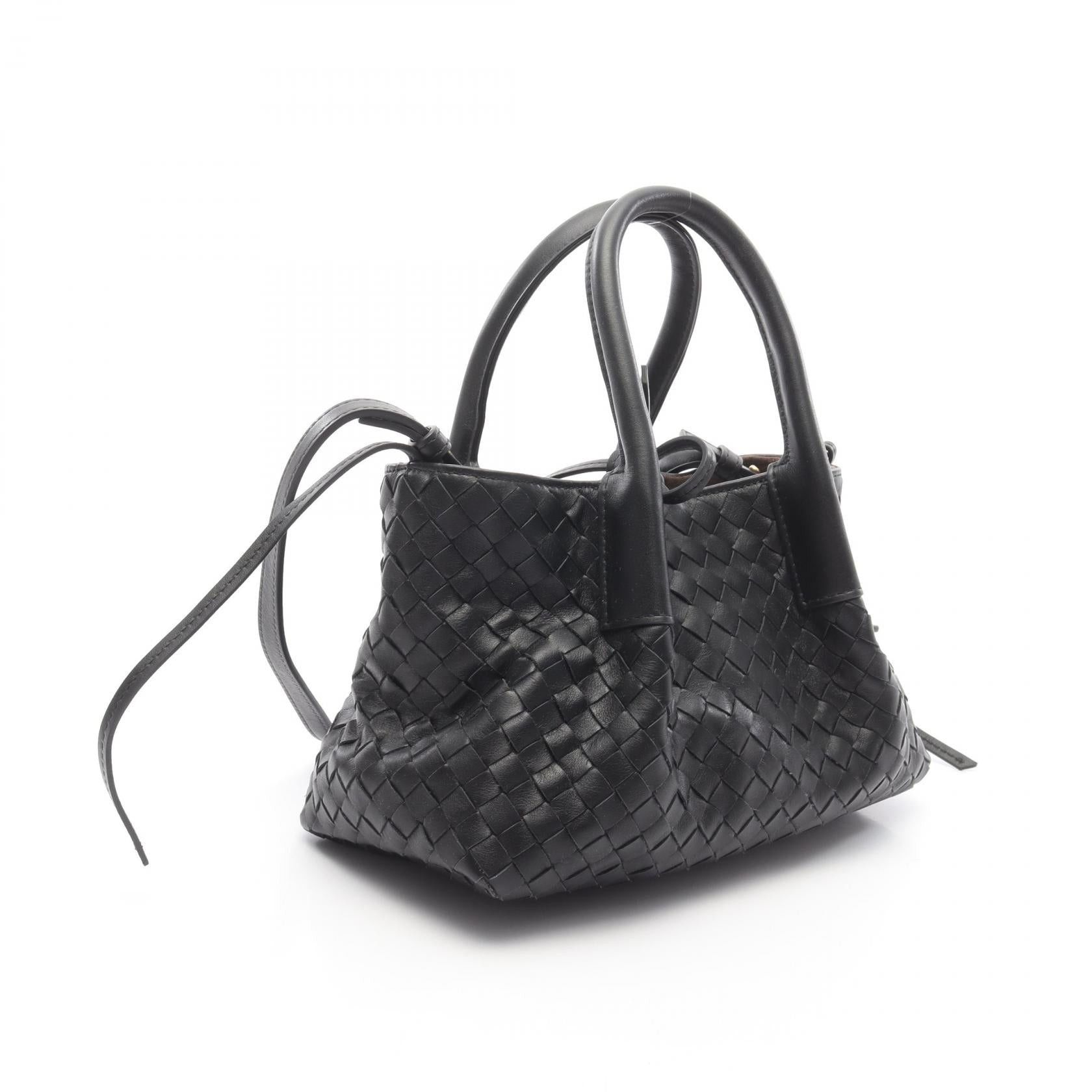 Bottega Veneta Bottega Veneta Small Pinacoteca Handbag Leather Black Size ONE SIZE - 2 Thumbnail