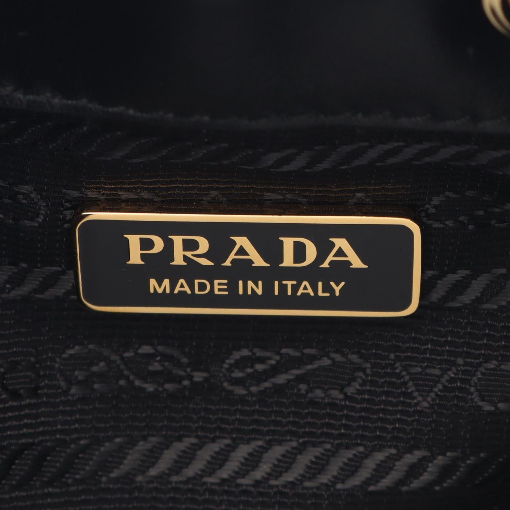 Prada Prada Duet Naplak Patent Bucket Bag Handbag Leather Black Size ONE SIZE - 4 Thumbnail