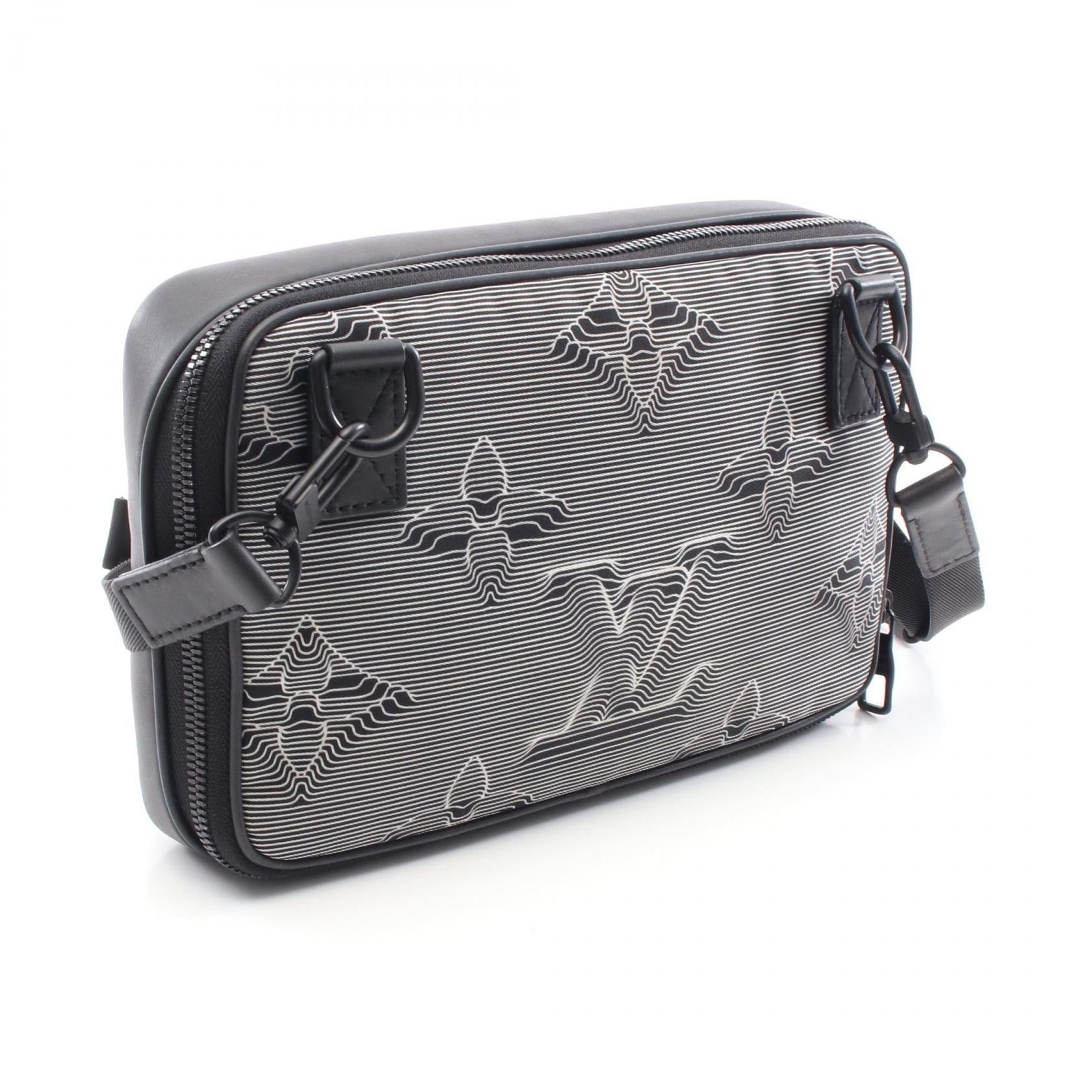 Louis Vuitton Louis Vuitton Expandable Messenger Shoulder Bag Leather Nylon Black White Size ONE SIZE - 2 Thumbnail