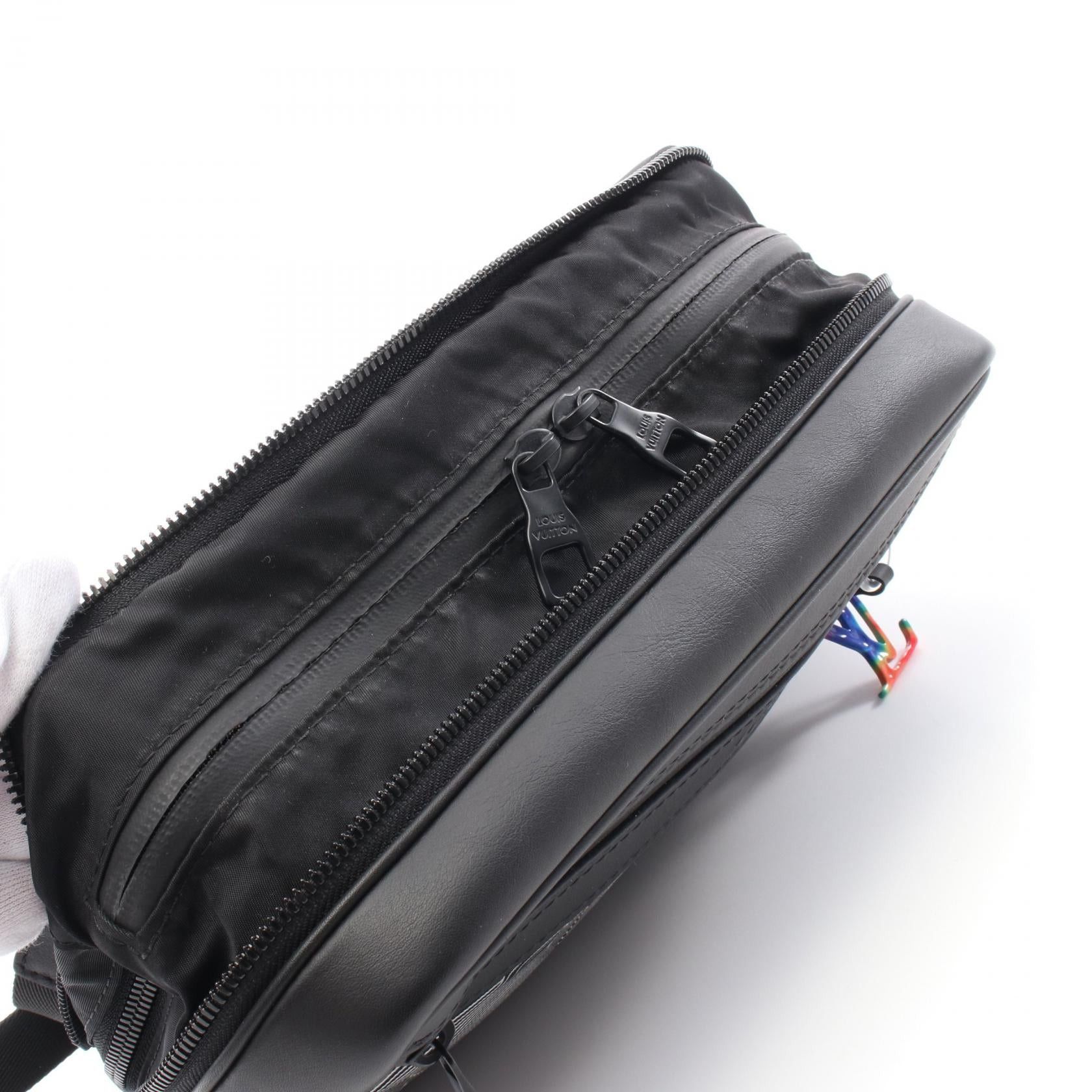 Louis Vuitton Louis Vuitton Expandable Messenger Shoulder Bag Leather Nylon Black White Size ONE SIZE - 6 Thumbnail