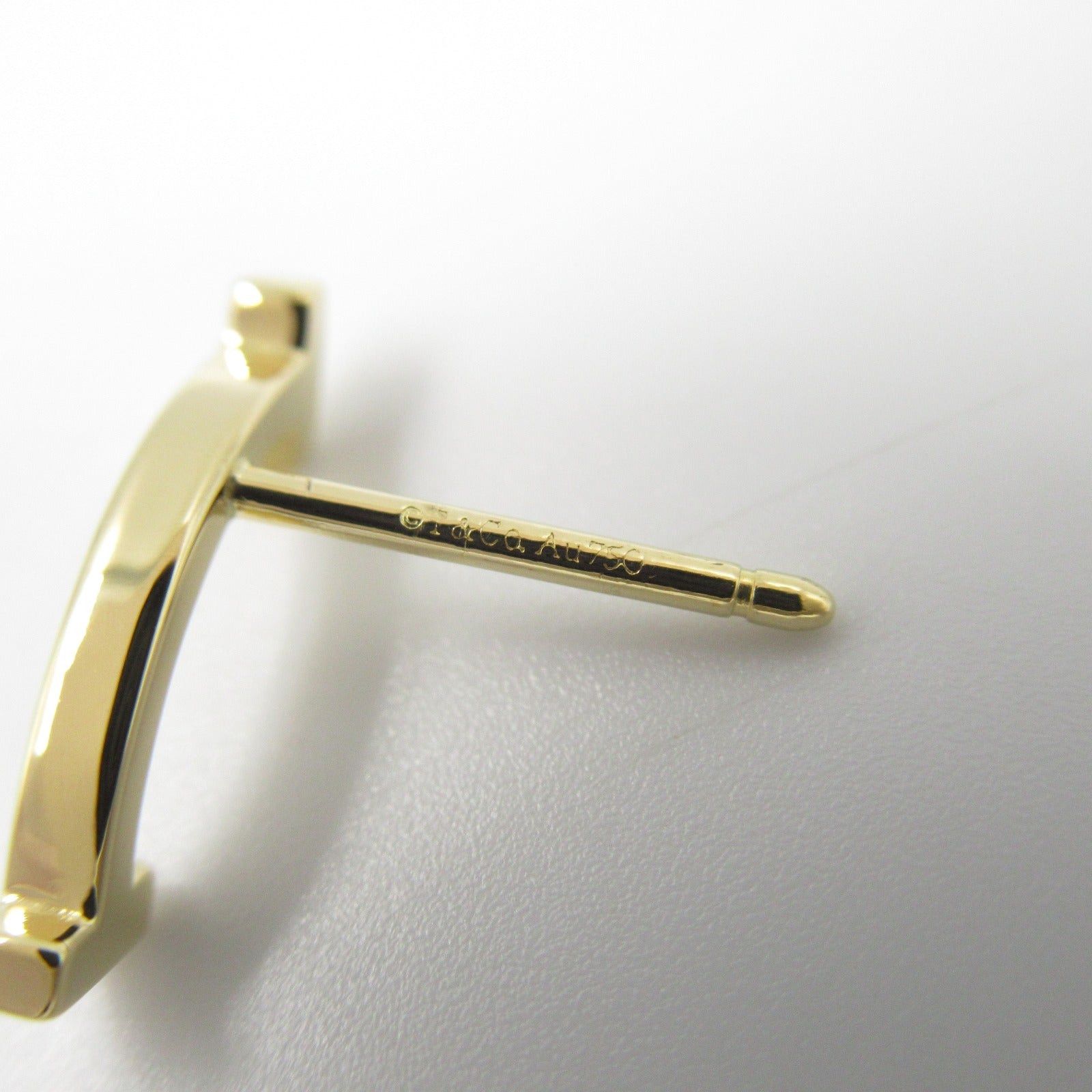 Tiffany & Co. Tiffany Co T Smile Earrings K18 (Yellow Gold) Gold Size ONE SIZE - 5 Thumbnail