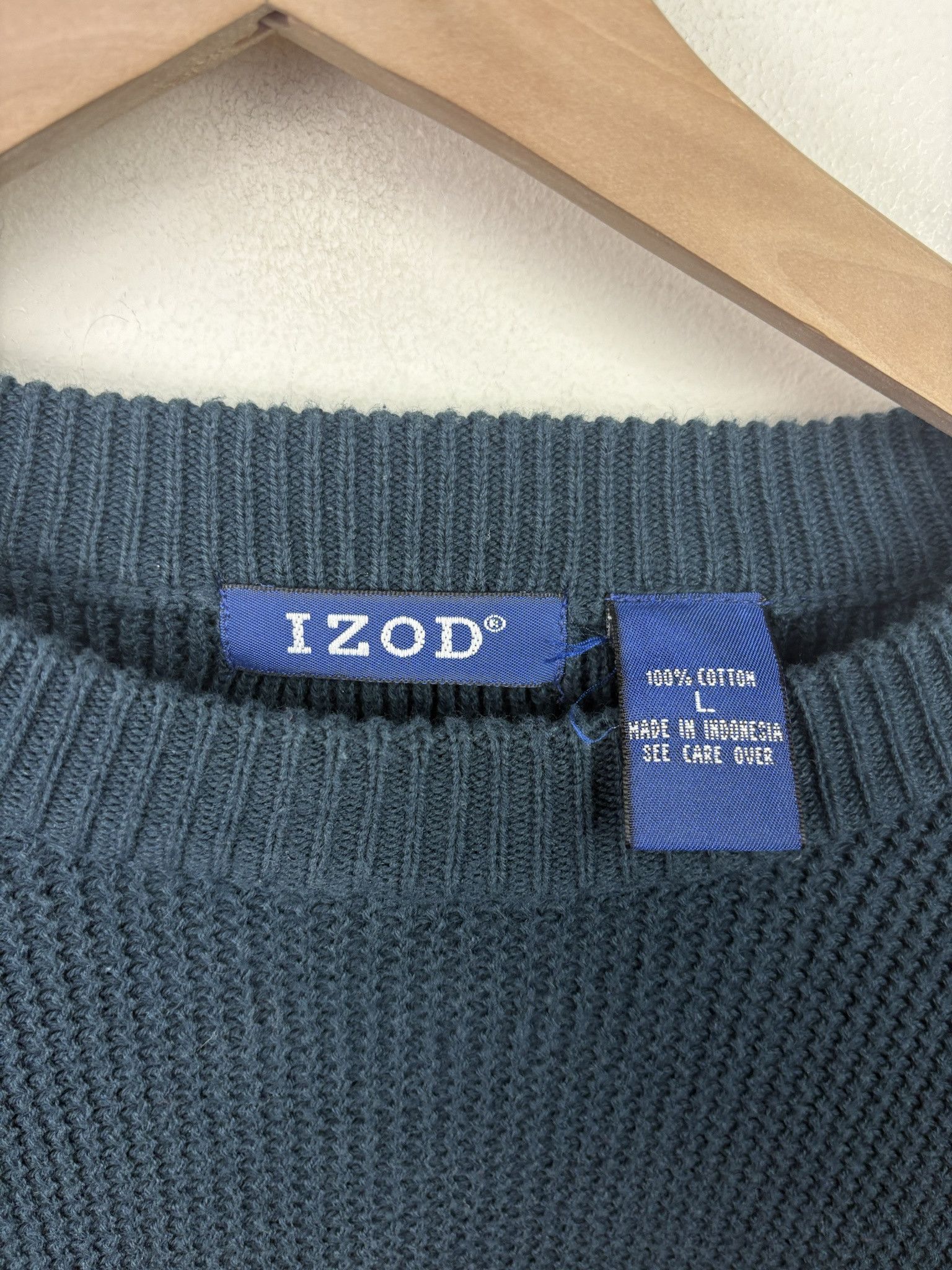 Other Vintage Knit IZodCrewneck Pullover Cardigan Size US L / EU 52-54 / 3 - 2 Thumbnail