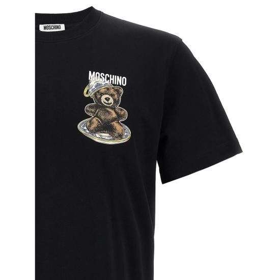 Moschino MOSCHINO Men T-Shirts 5241 V0721 1555 BLACK Size US XL / EU 56 / 4 - 3 Thumbnail
