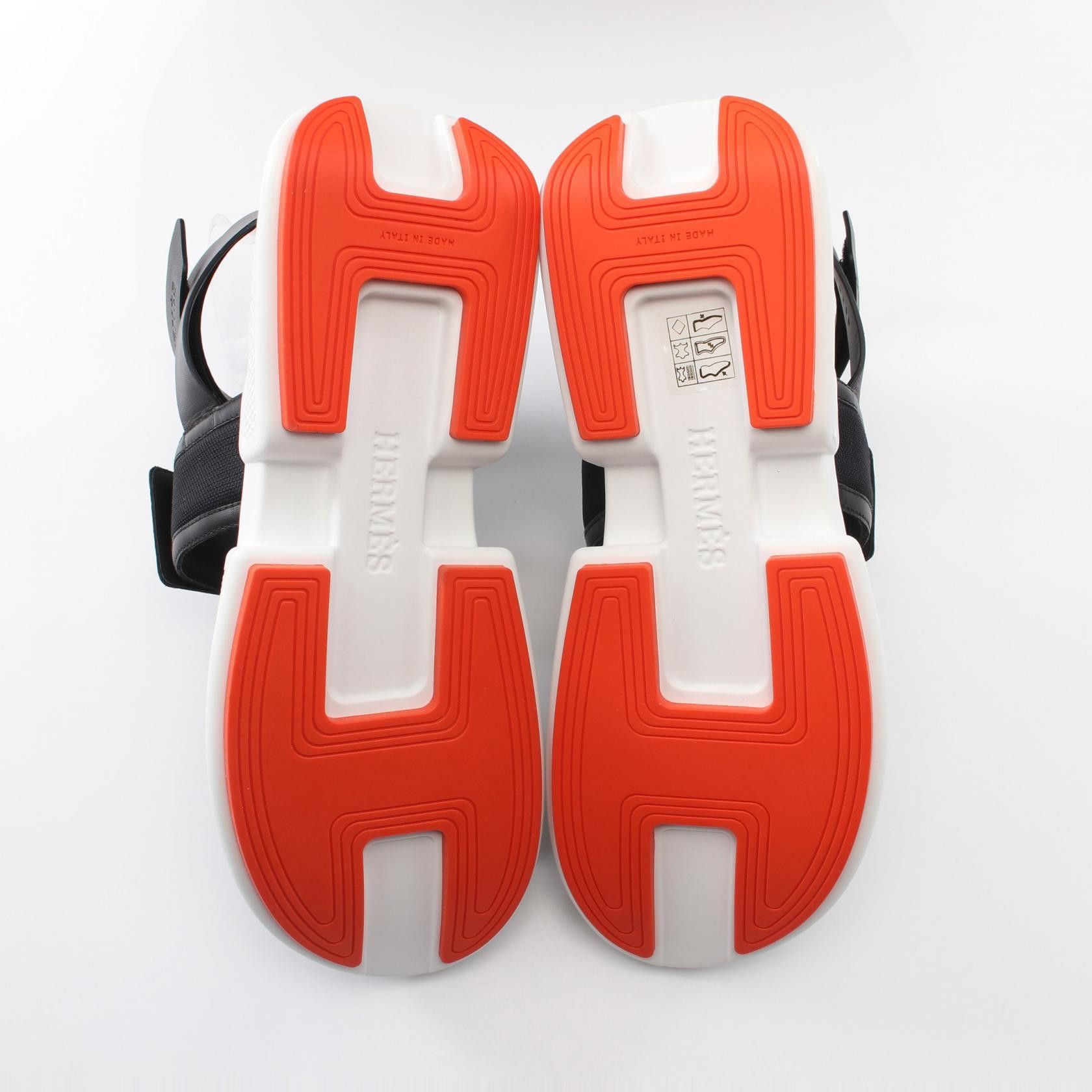 Hermes Hermes Hermes Geek Leather Synthetic Sandals Leather Shoes Size ONE SIZE - 4 Thumbnail
