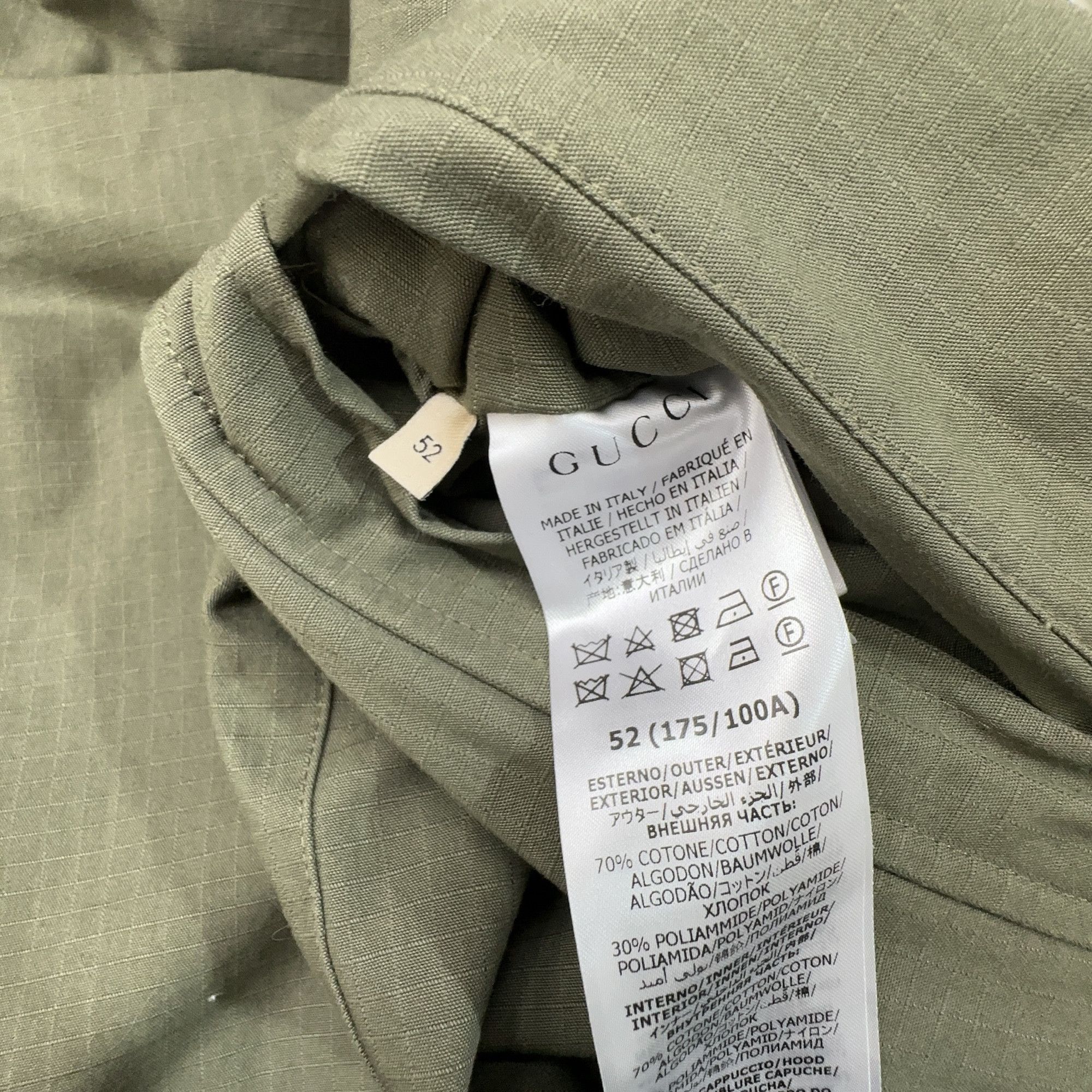 Gucci Logo Patch Embroidered Nylon Jacket