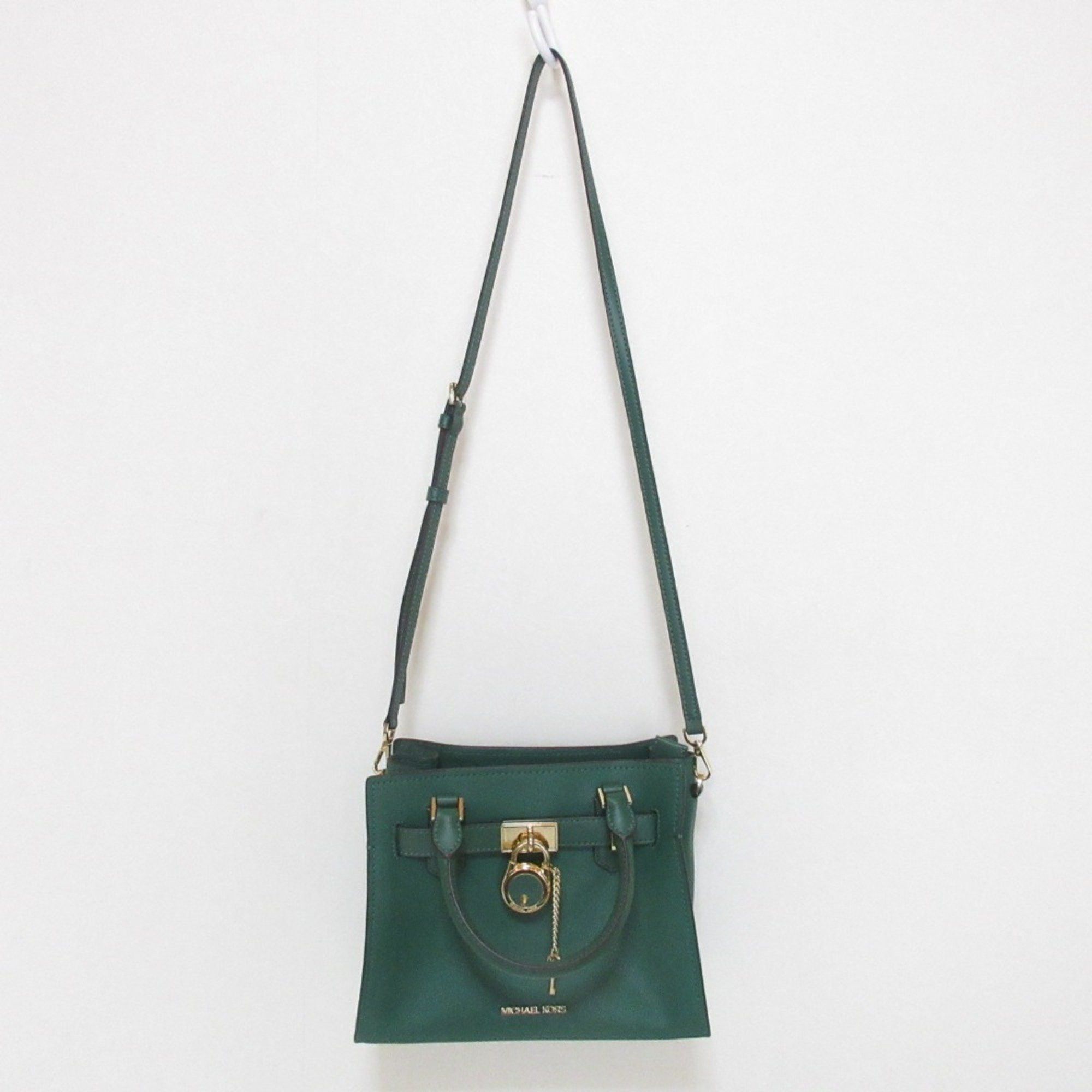 Michael Kors MICHAEL KORS Hamilton Satchel Small 2way Shoulder Bag Green Women's Size ONE SIZE - 6 Thumbnail