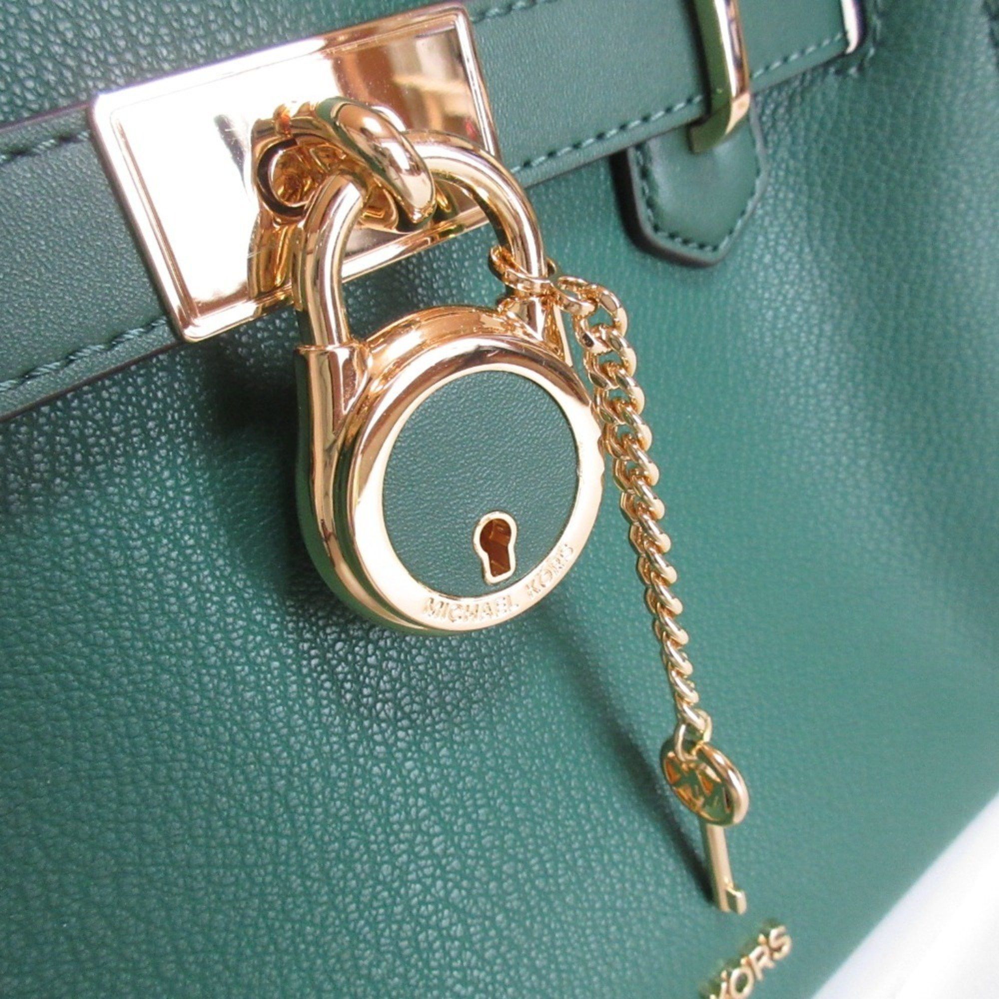 Michael Kors MICHAEL KORS Hamilton Satchel Small 2way Shoulder Bag Green Women's Size ONE SIZE - 14 Thumbnail