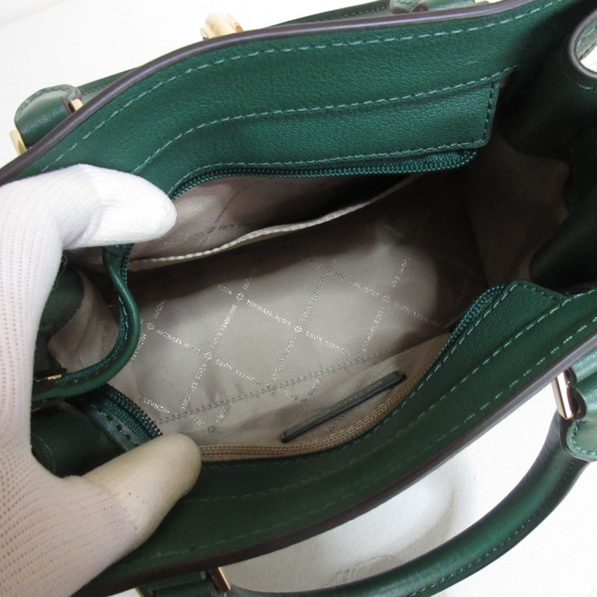 Michael Kors MICHAEL KORS Hamilton Satchel Small 2way Shoulder Bag Green Women's Size ONE SIZE - 5 Thumbnail