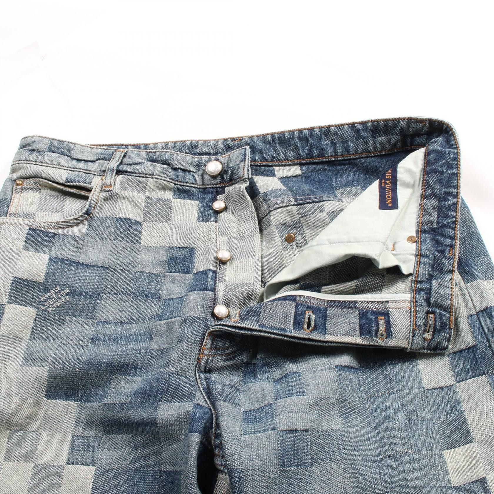 Louis Vuitton Louis Vuitton Louis Vuitton Damier Skate Cotton Denim Pants Cotton Bottoms RM241 GCO HQD87W Size ONE SIZE - 7 Thumbnail