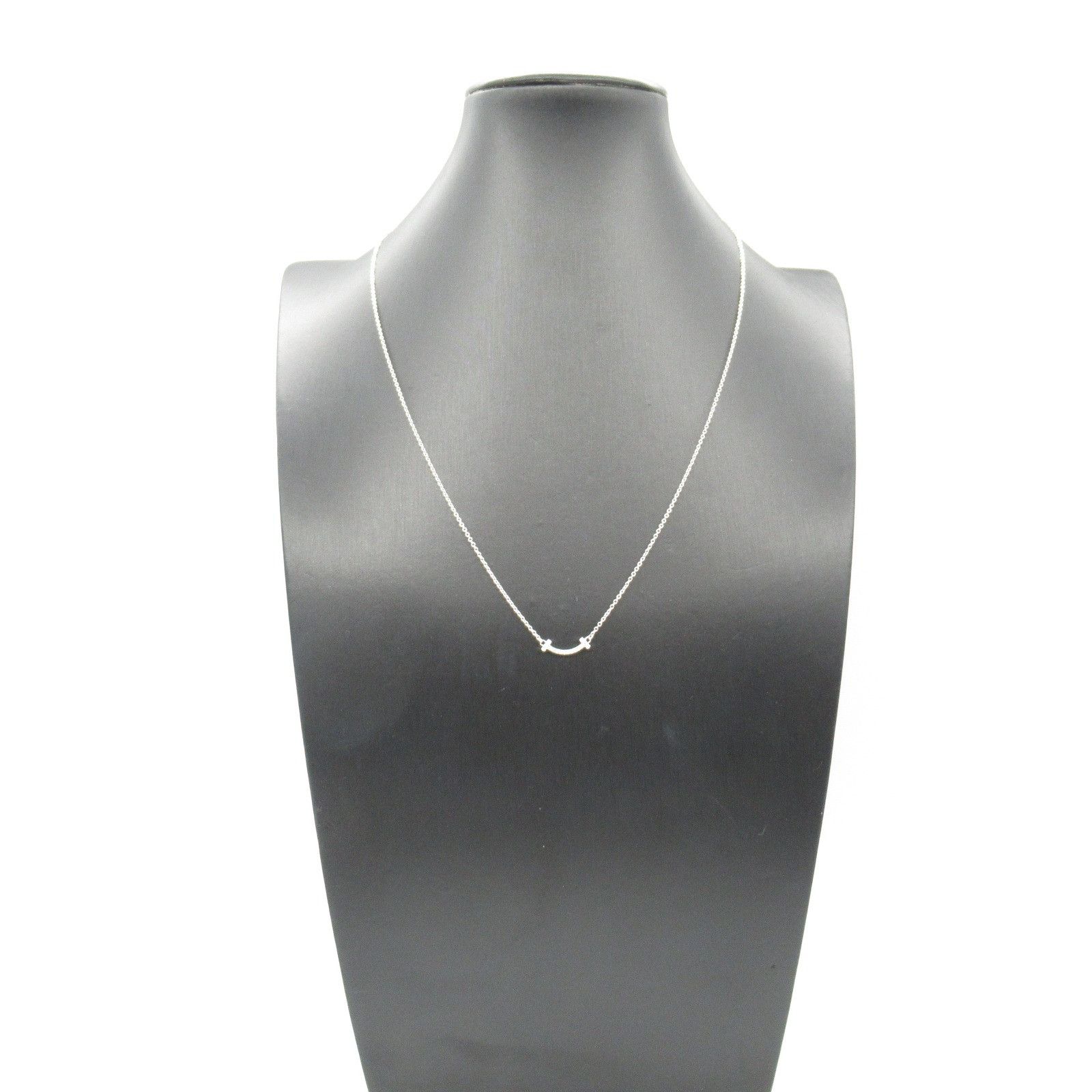 Tiffany & Co. Tiffany & Co Tiffany & Co. T Smile Mini Au750 Diamond Necklace Calfskin Necklace Size ONE SIZE - 6 Thumbnail