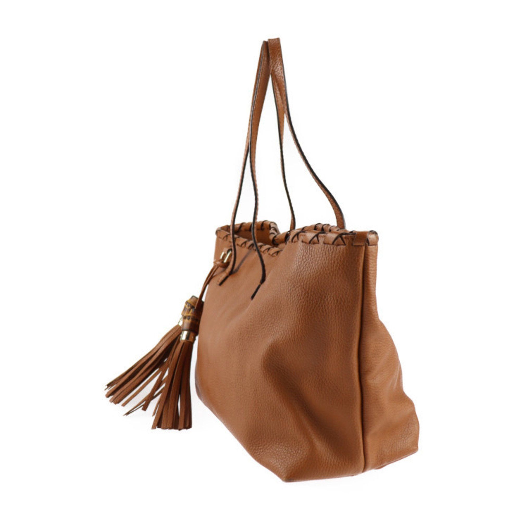 Gucci GUCCI Bamboo Tote Bag 354665 Leather Brown Shoulder Tassel 2421033007135R1 Size ONE SIZE - 2 Thumbnail