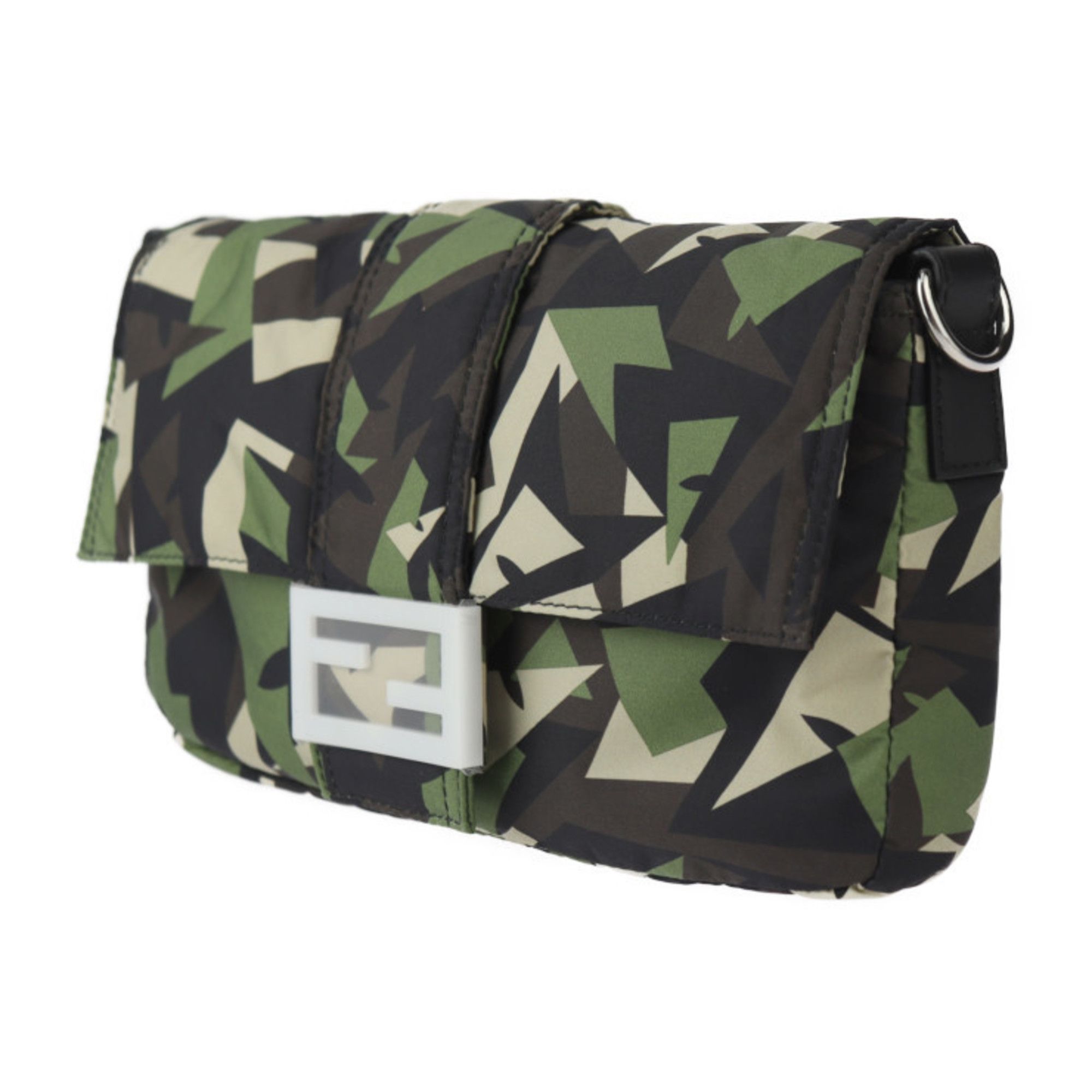 Fendi FENDI Mamma Bucket Camouflage Shoulder Bag 7V72 Nylon Leather Green Beige Black Waist Clutch 3WAY Military Pattern 2406063007036R1 Size ONE SIZE - 3 Thumbnail