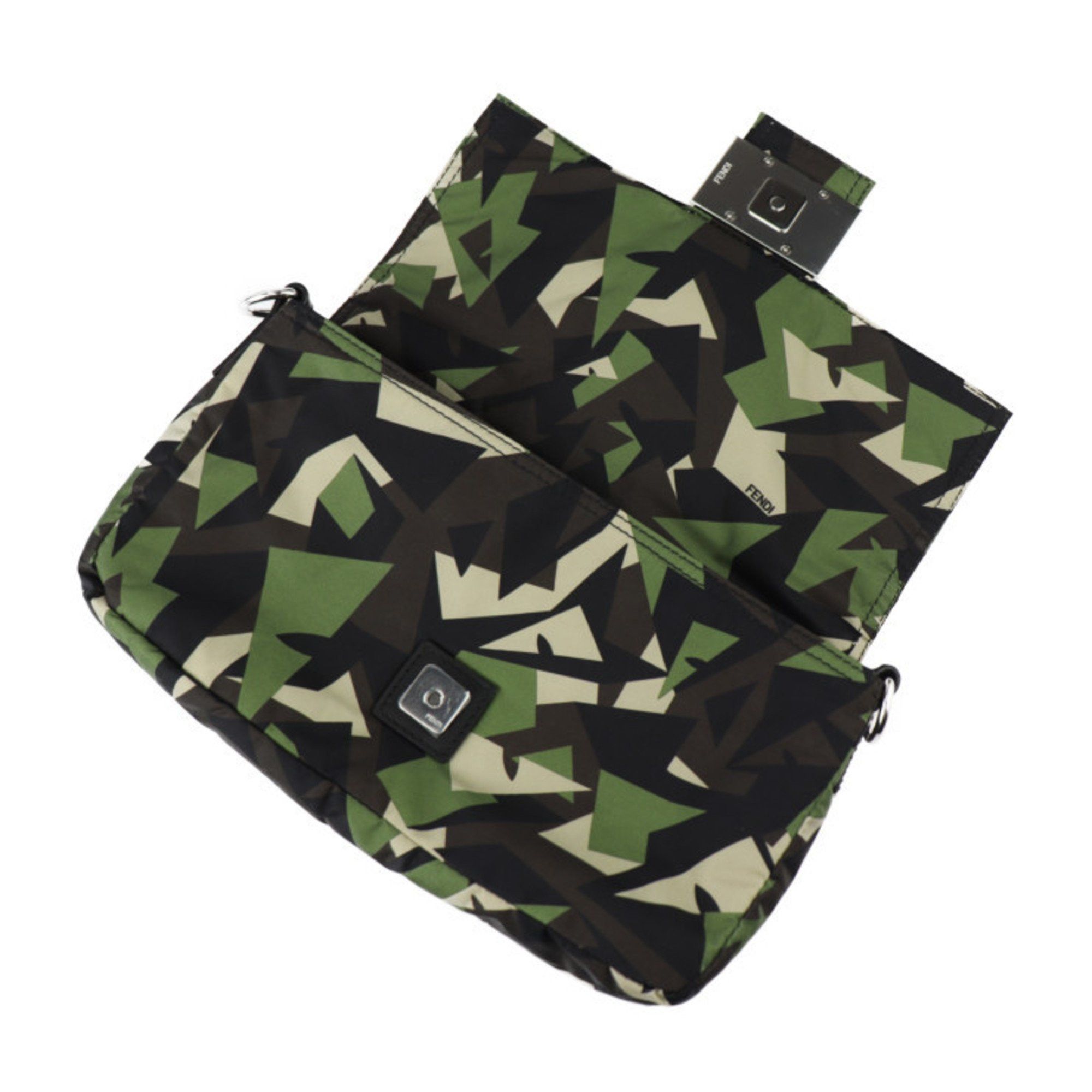 Fendi FENDI Mamma Bucket Camouflage Shoulder Bag 7V72 Nylon Leather Green Beige Black Waist Clutch 3WAY Military Pattern 2406063007036R1 Size ONE SIZE - 7 Thumbnail