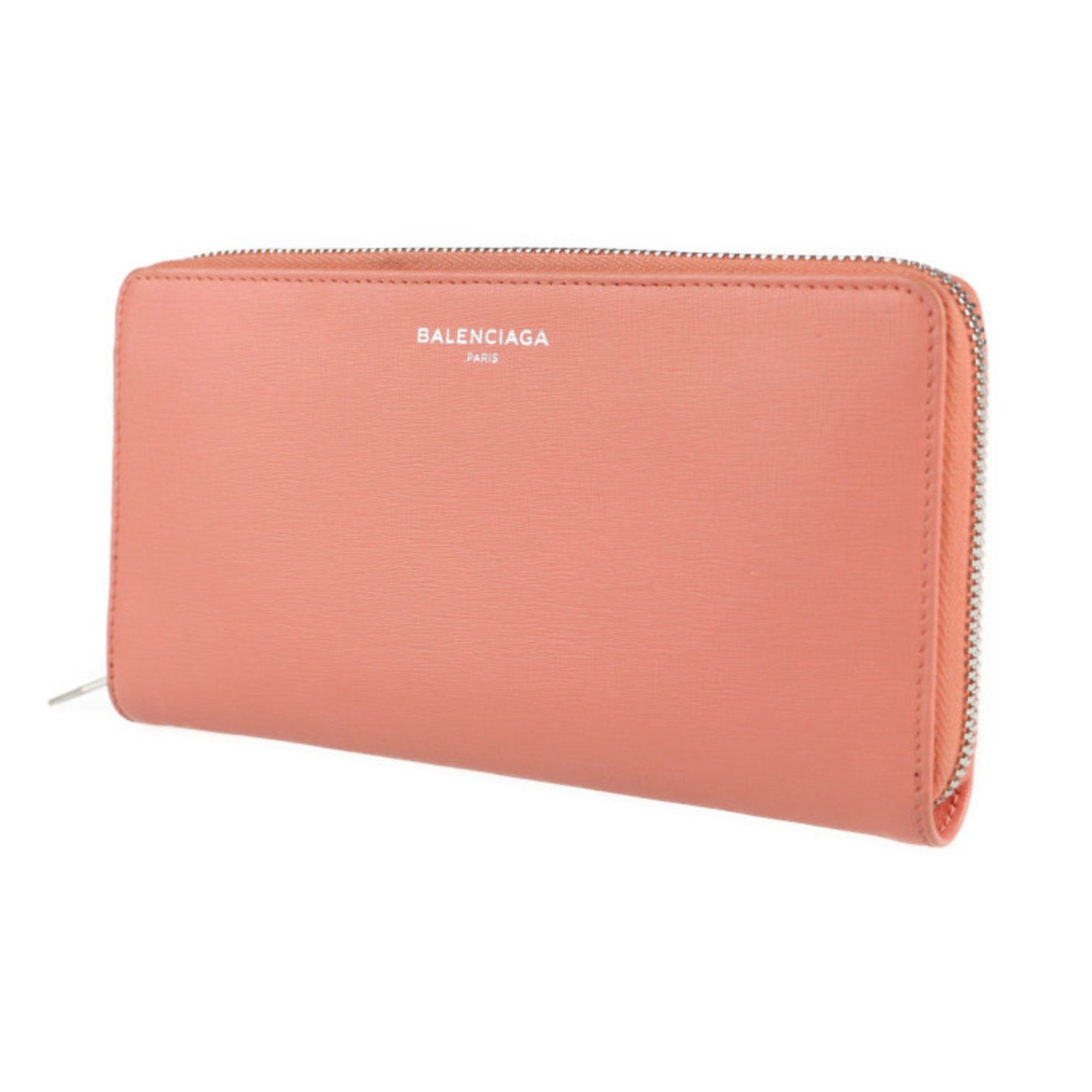 Balenciaga BALENCIAGA Essential Long Wallet 519641 Leather Salmon Pink Round 2107043007233R1 Size ONE SIZE - 2 Thumbnail