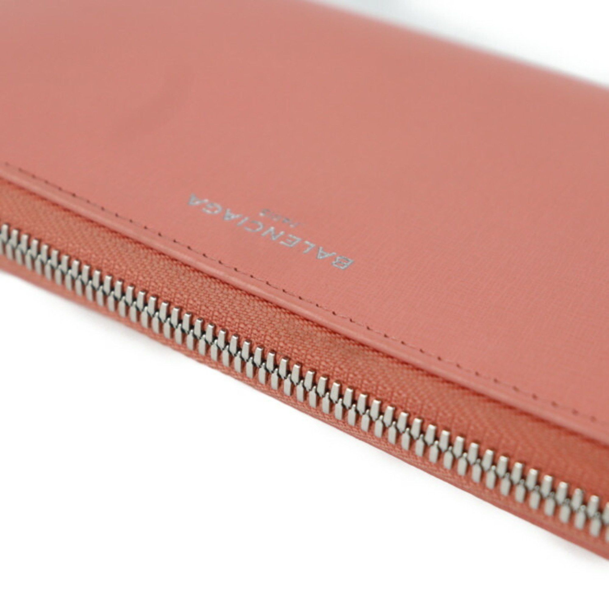 Balenciaga BALENCIAGA Essential Long Wallet 519641 Leather Salmon Pink Round 2107043007233R1 Size ONE SIZE - 4 Thumbnail