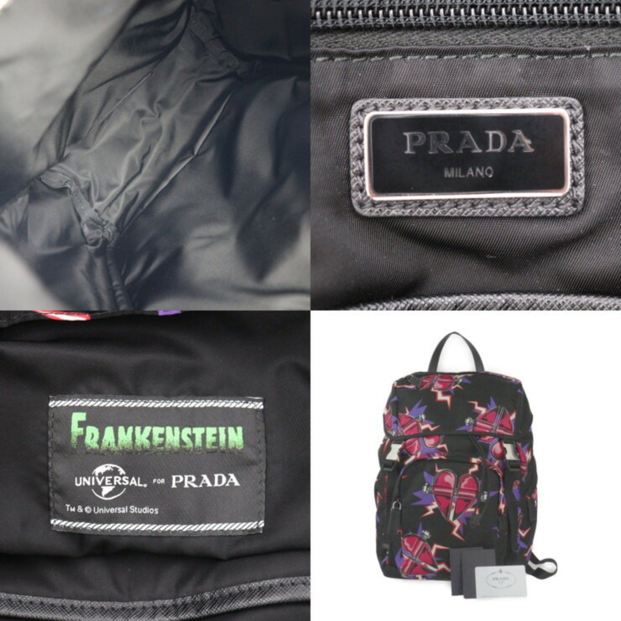 Prada Prada Frankenstein Backpack Universal Studios Collaboration Backpack/Daypack 2VZ135 Nylon Black Fuchsia R2415073007063 Size ONE SIZE - 9 Thumbnail
