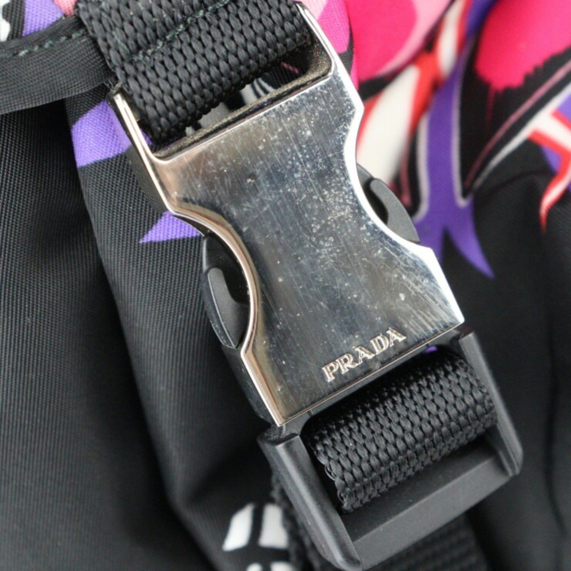 Prada Prada Frankenstein Backpack Universal Studios Collaboration Backpack/Daypack 2VZ135 Nylon Black Fuchsia R2415073007063 Size ONE SIZE - 8 Thumbnail
