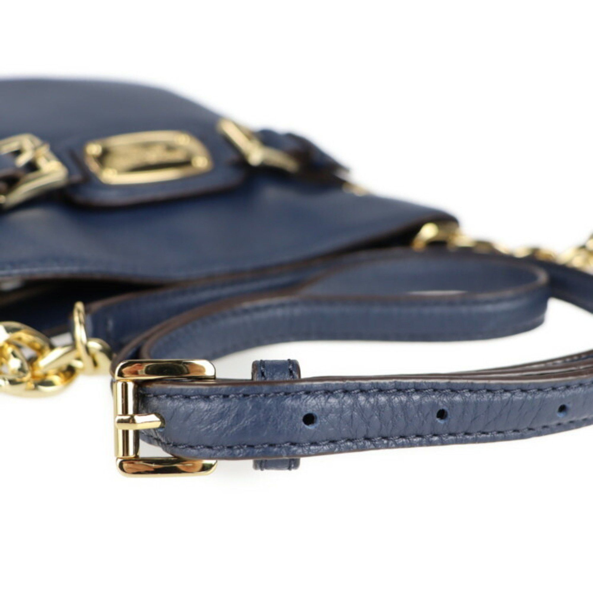 Michael Kors Michael Kors Crossbody Bag Shoulder 35F2GHMC3L Leather Navy Pochette 2126033001660R1 Size ONE SIZE - 5 Thumbnail
