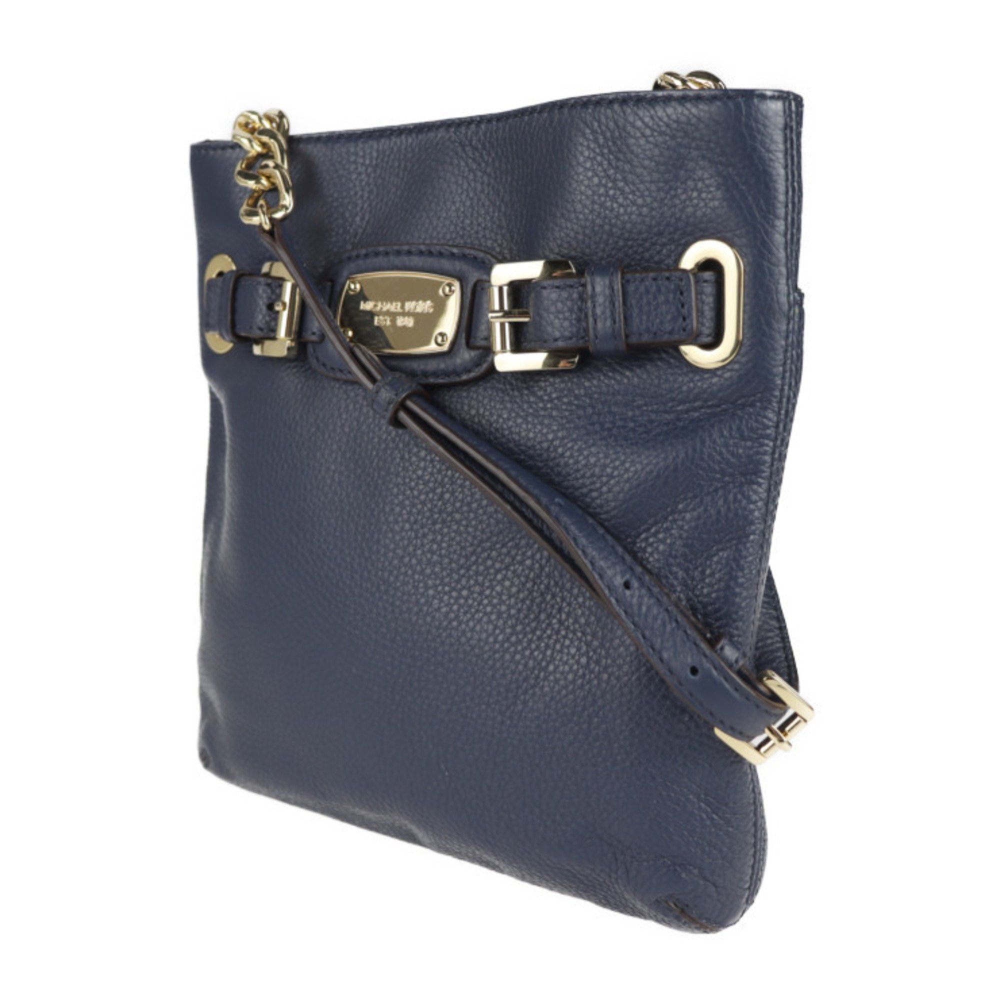 Michael Kors Michael Kors Crossbody Bag Shoulder 35F2GHMC3L Leather Navy Pochette 2126033001660R1 Size ONE SIZE - 2 Thumbnail